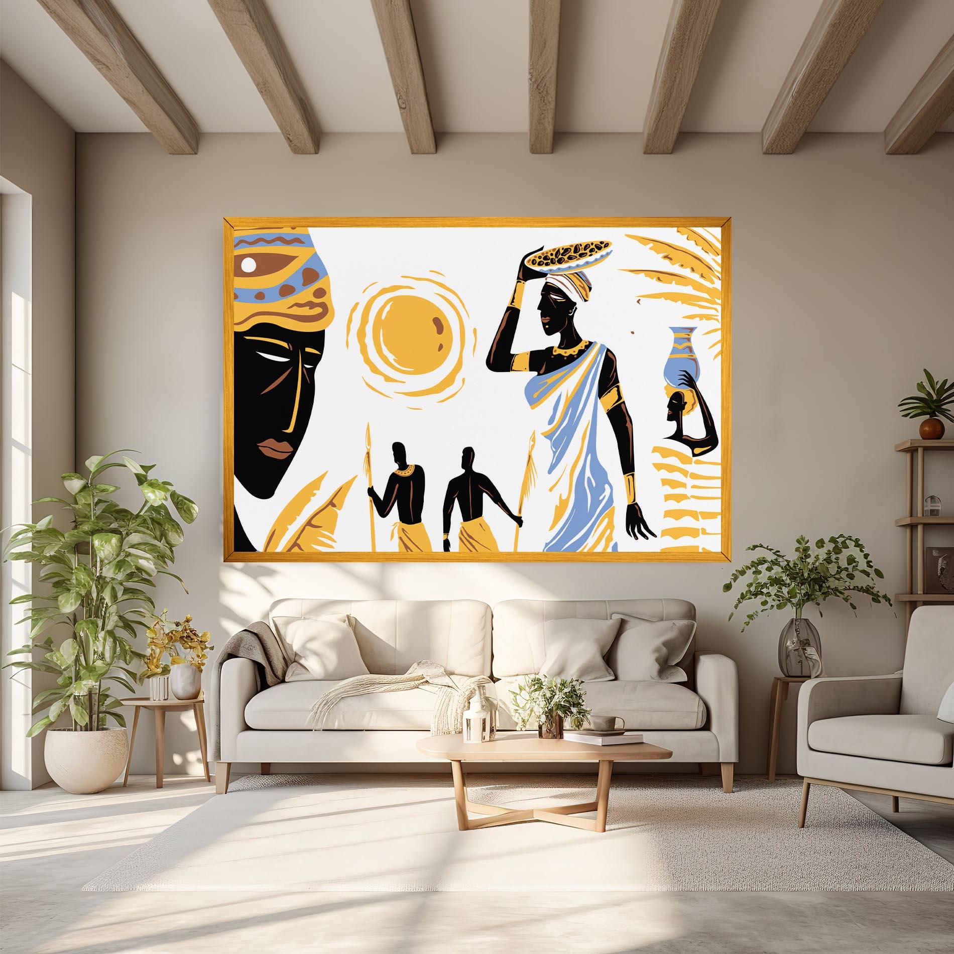 Картина на платно African Drawing mockup 6