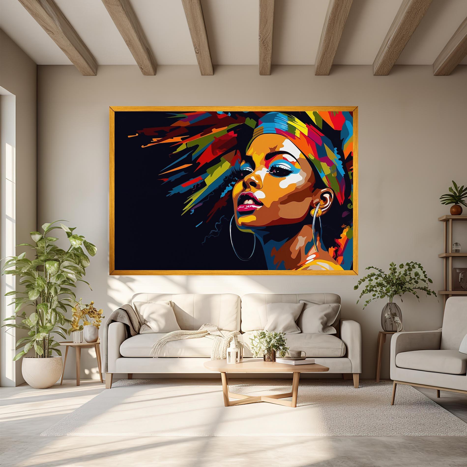 Картина на платно African Woman Portrait mockup 6