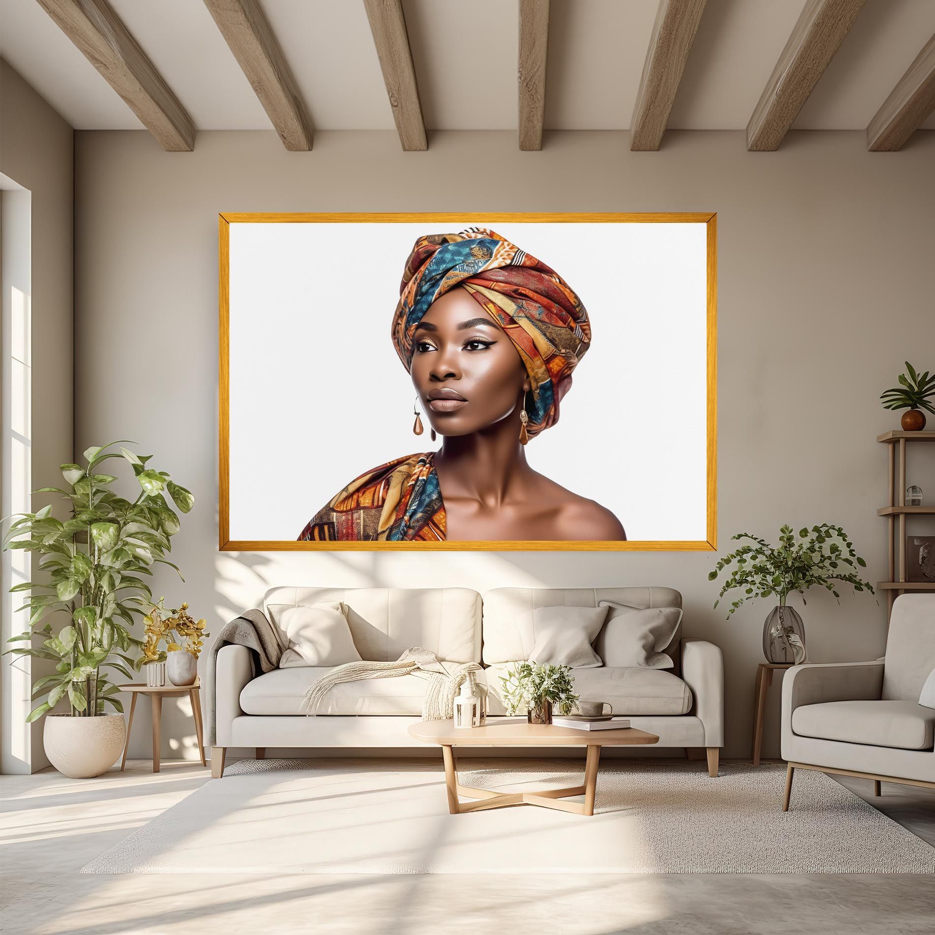 African Woman Turban mockup 6