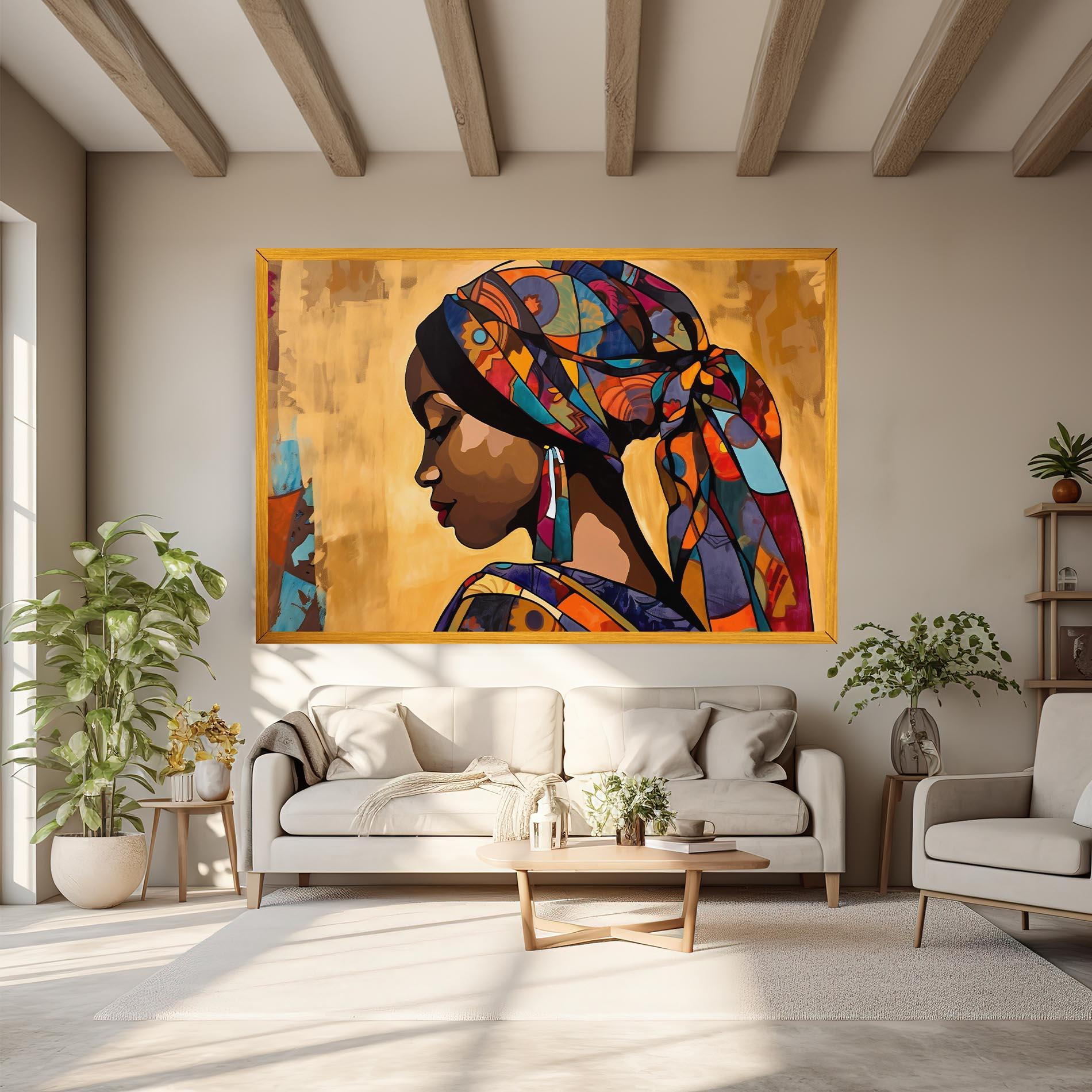 Картина на платно Headscarf Pretty Woman mockup 6