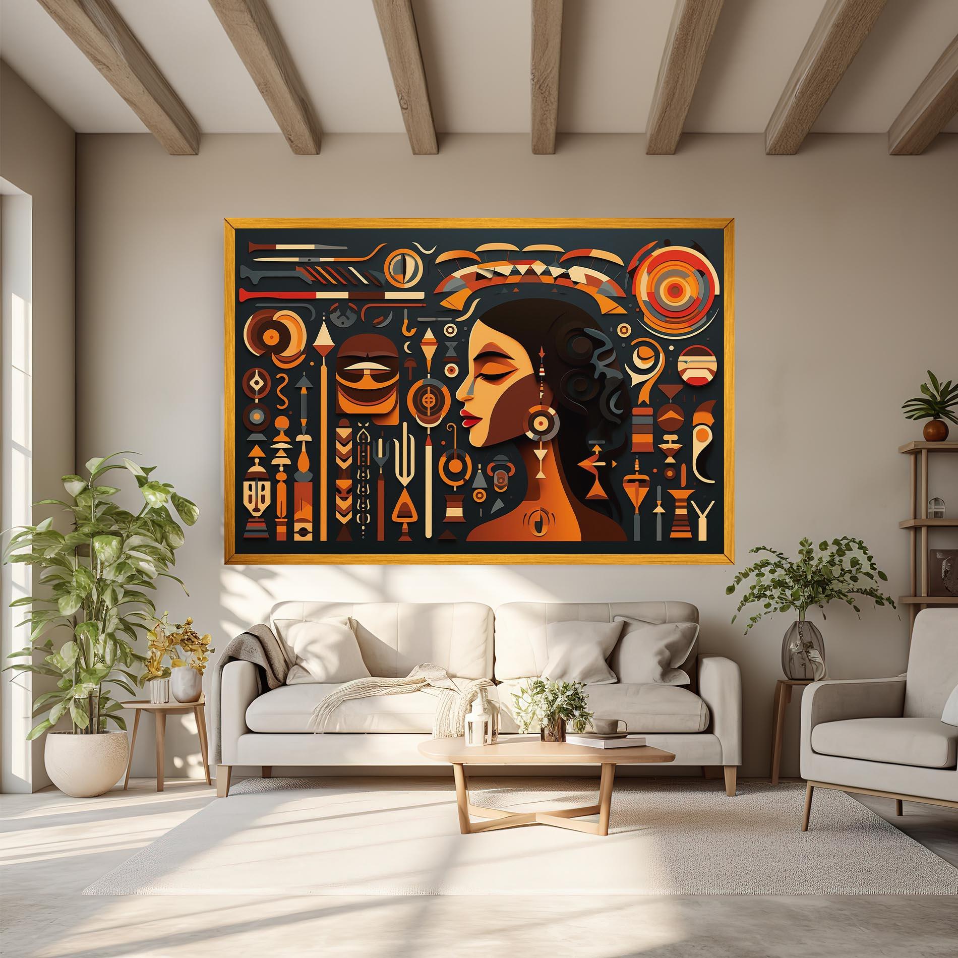 Картина на платно Old Cultural Elements mockup 6