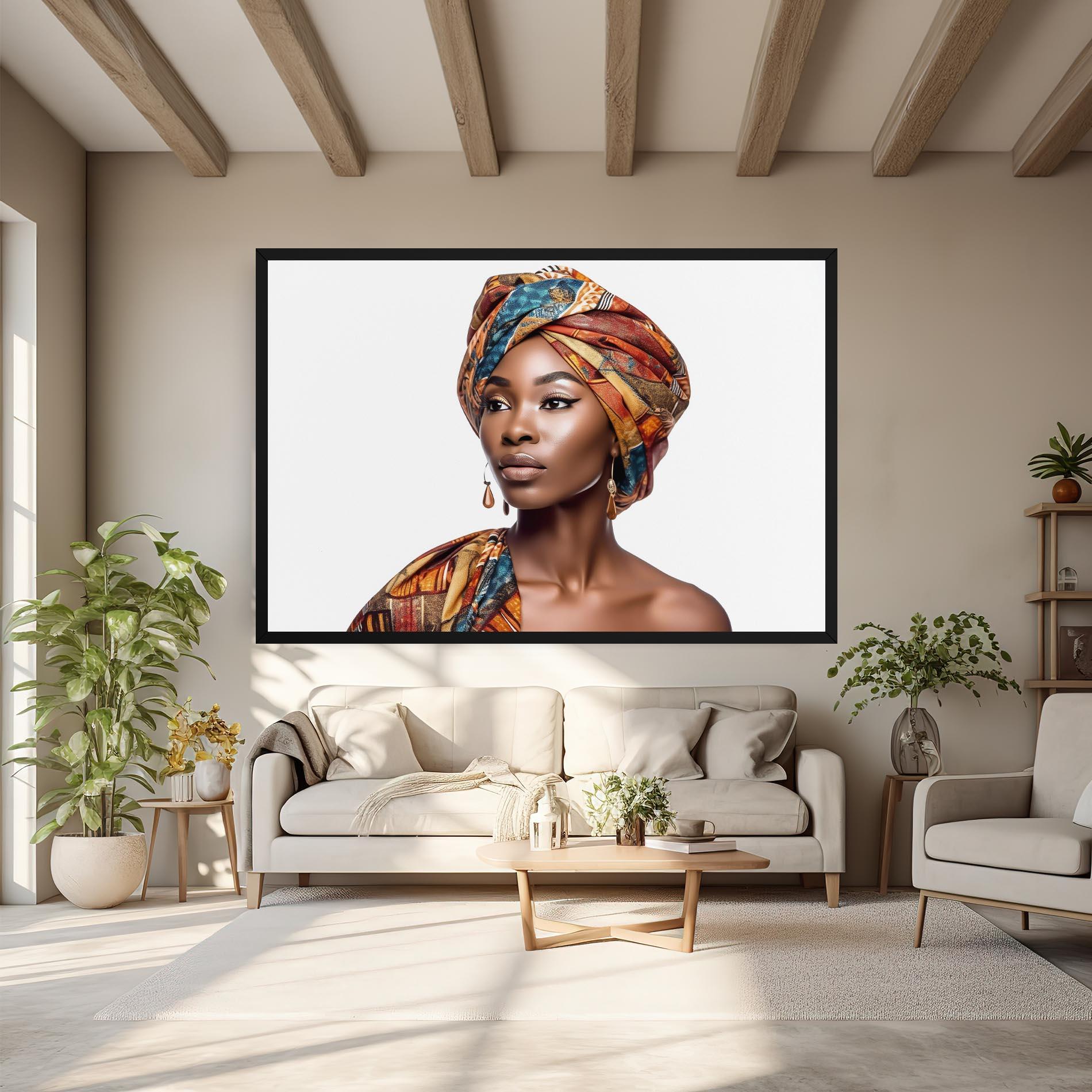Картина на платно African Woman Turban mockup 6