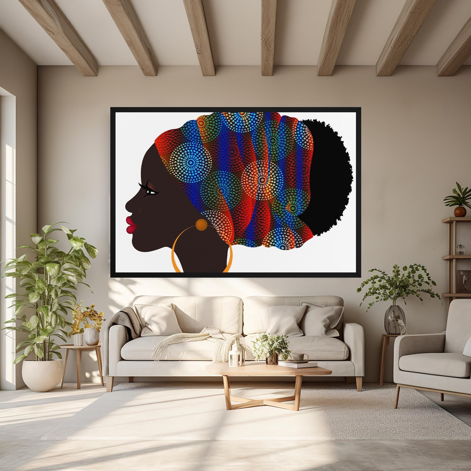 Картина на платно Afro Hairstyle mockup 6