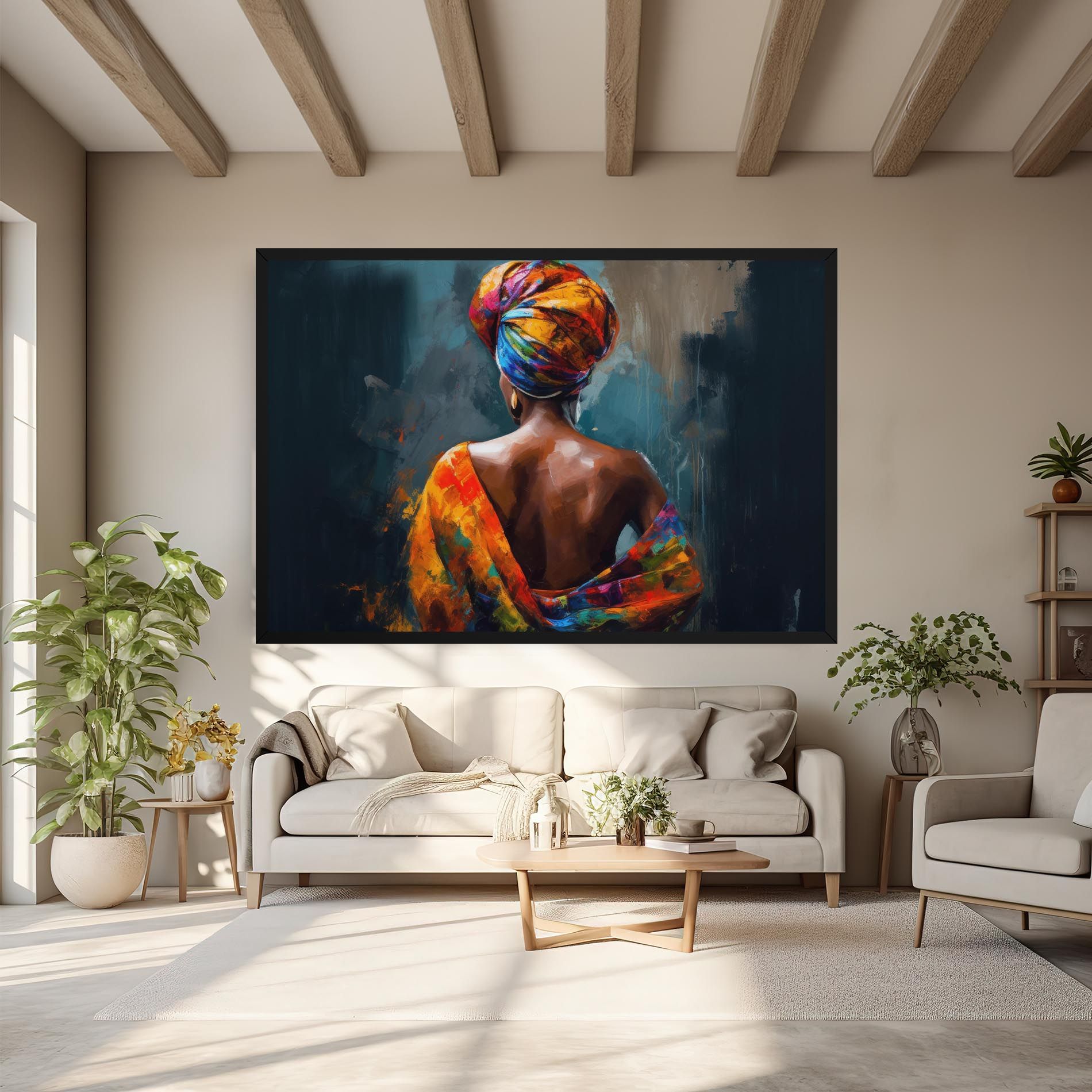 Colorful Turban Woman mockup 6