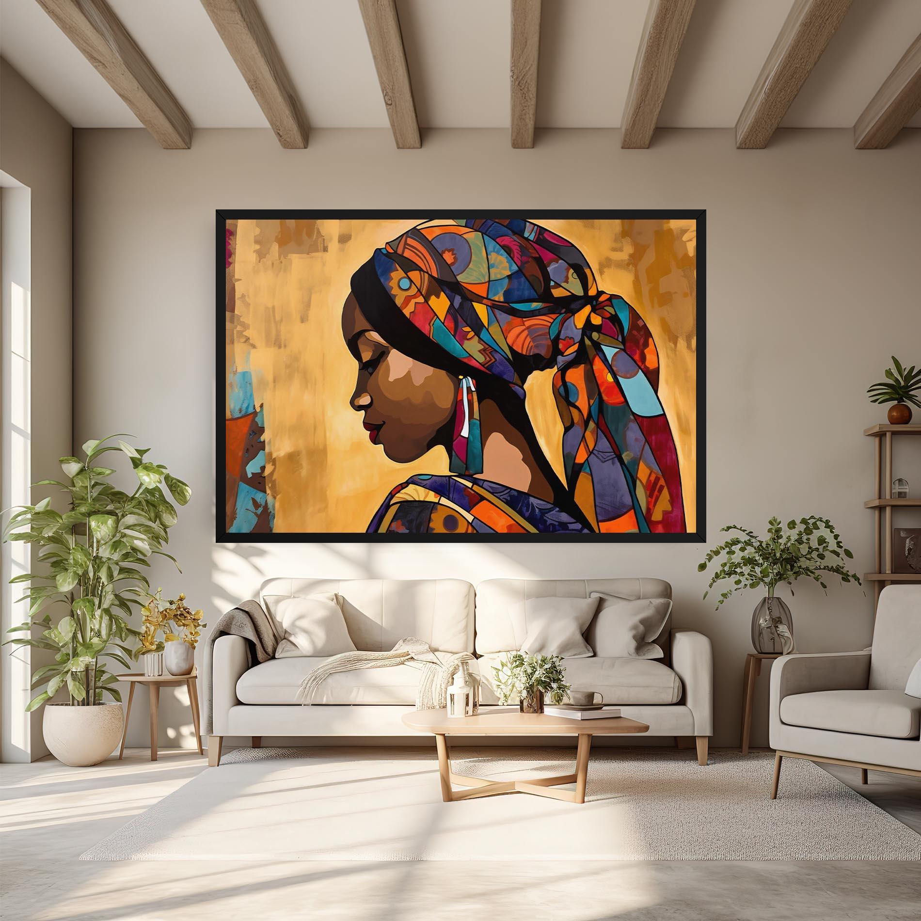 Картина на платно Headscarf Pretty Woman mockup 6