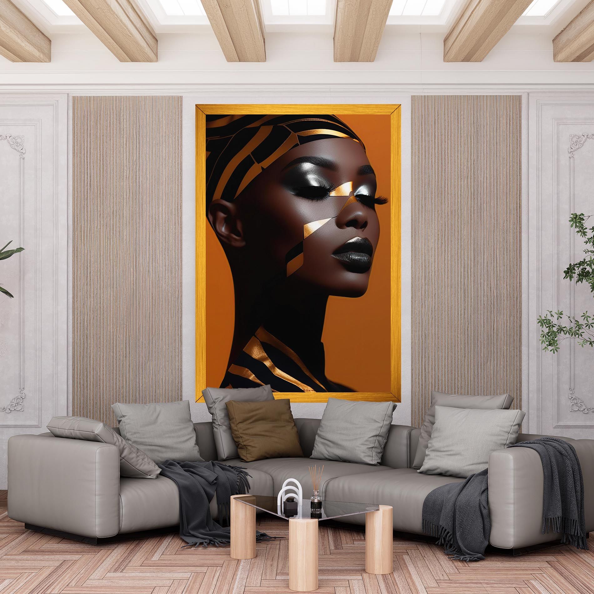 African Woman On Orange mockup 6