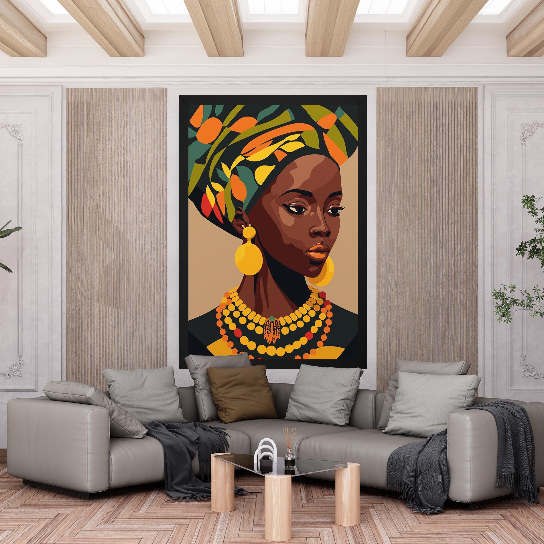 Картина на платно African Earrings mockup 6