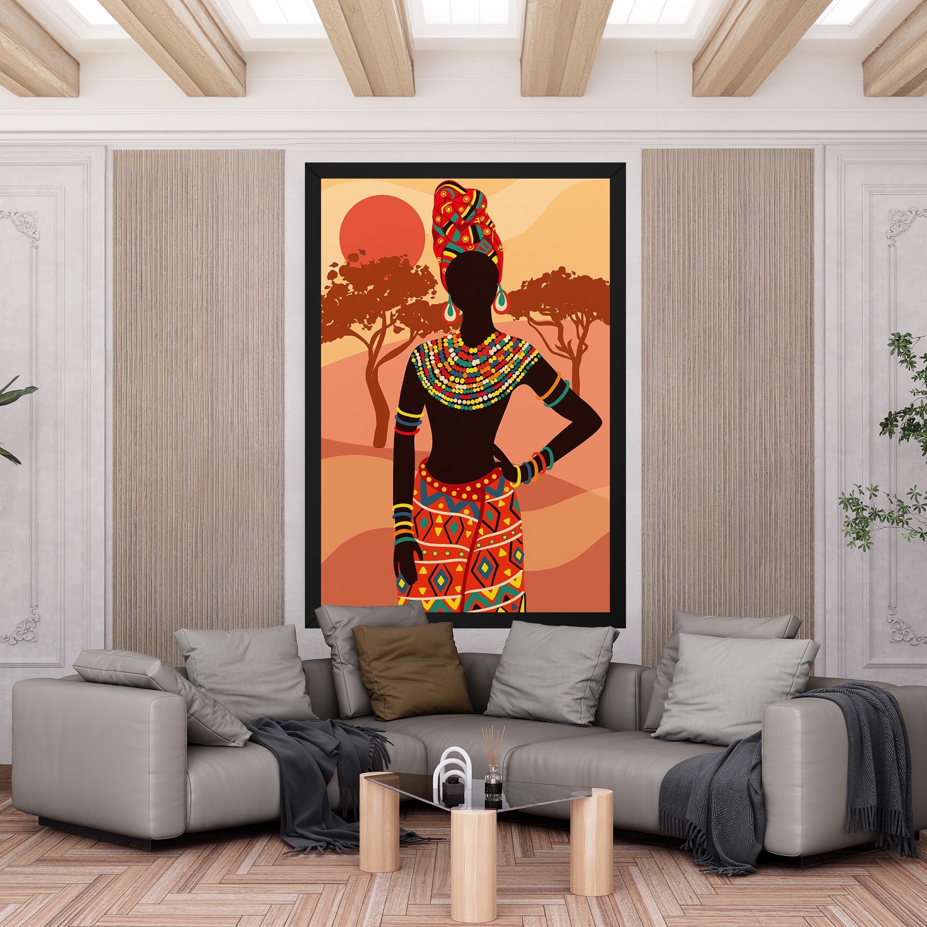 Картина на платно Ethnic African Color mockup 6