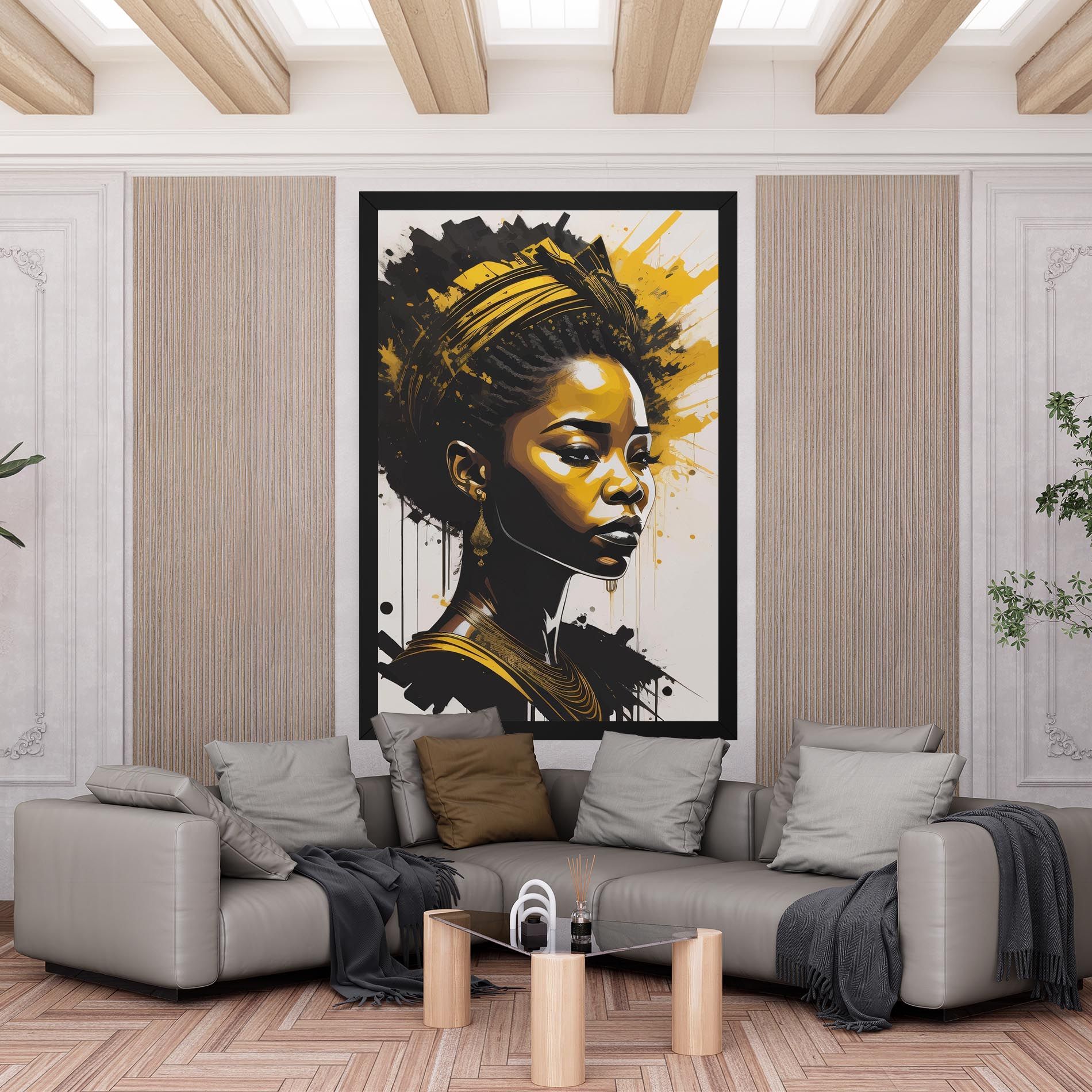 Gold African Woman mockup 6