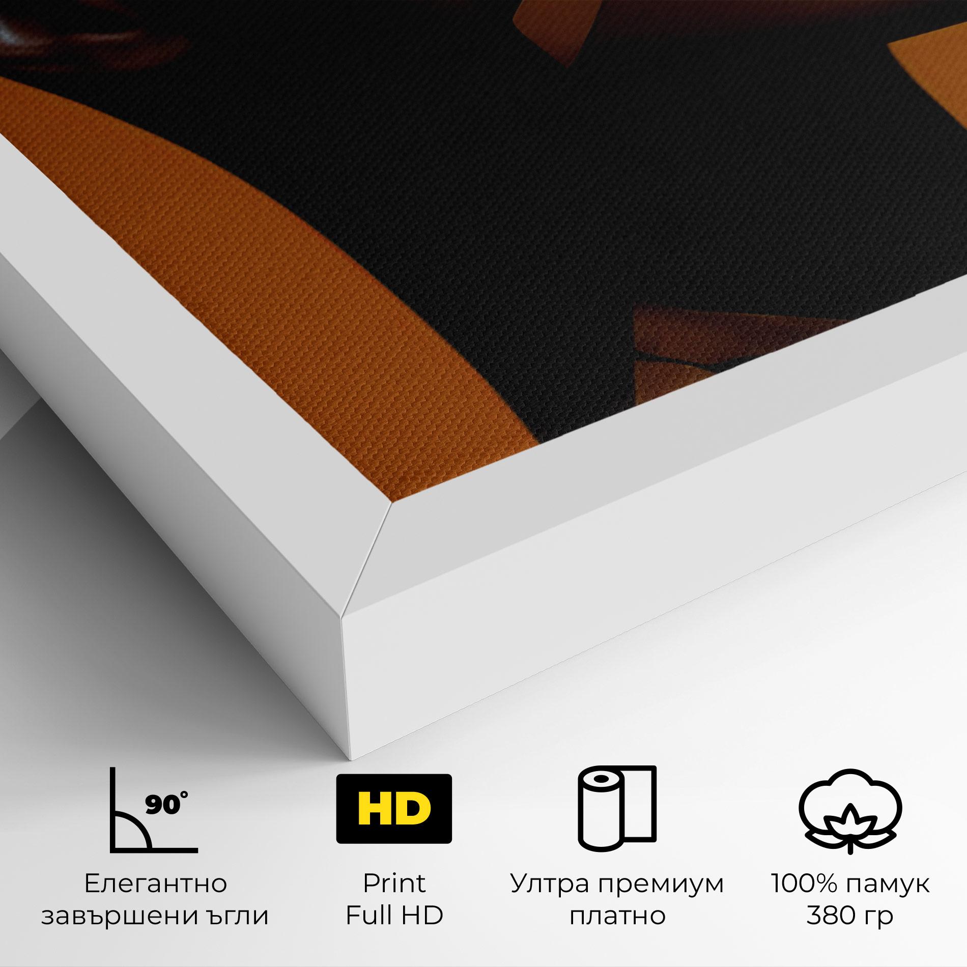 Картина на платно African Woman On Orange mockup 4