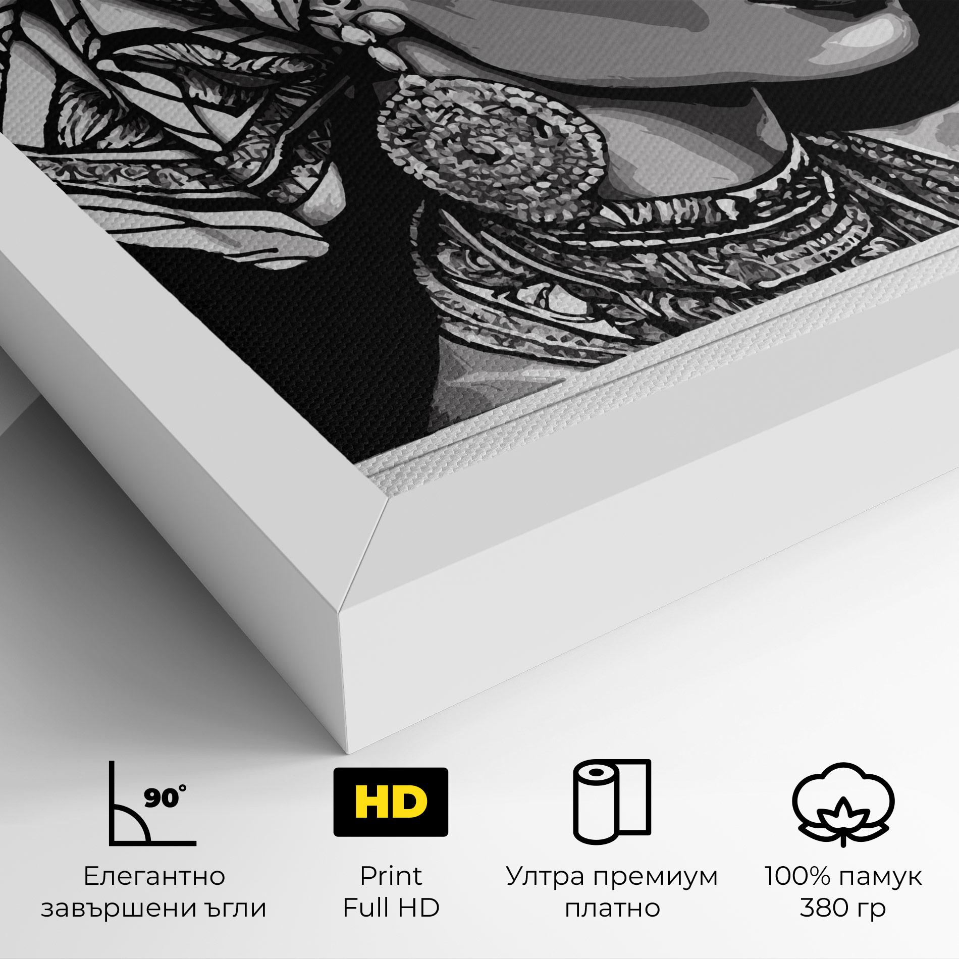 Картина на платно Beautiful African Lady mockup 4