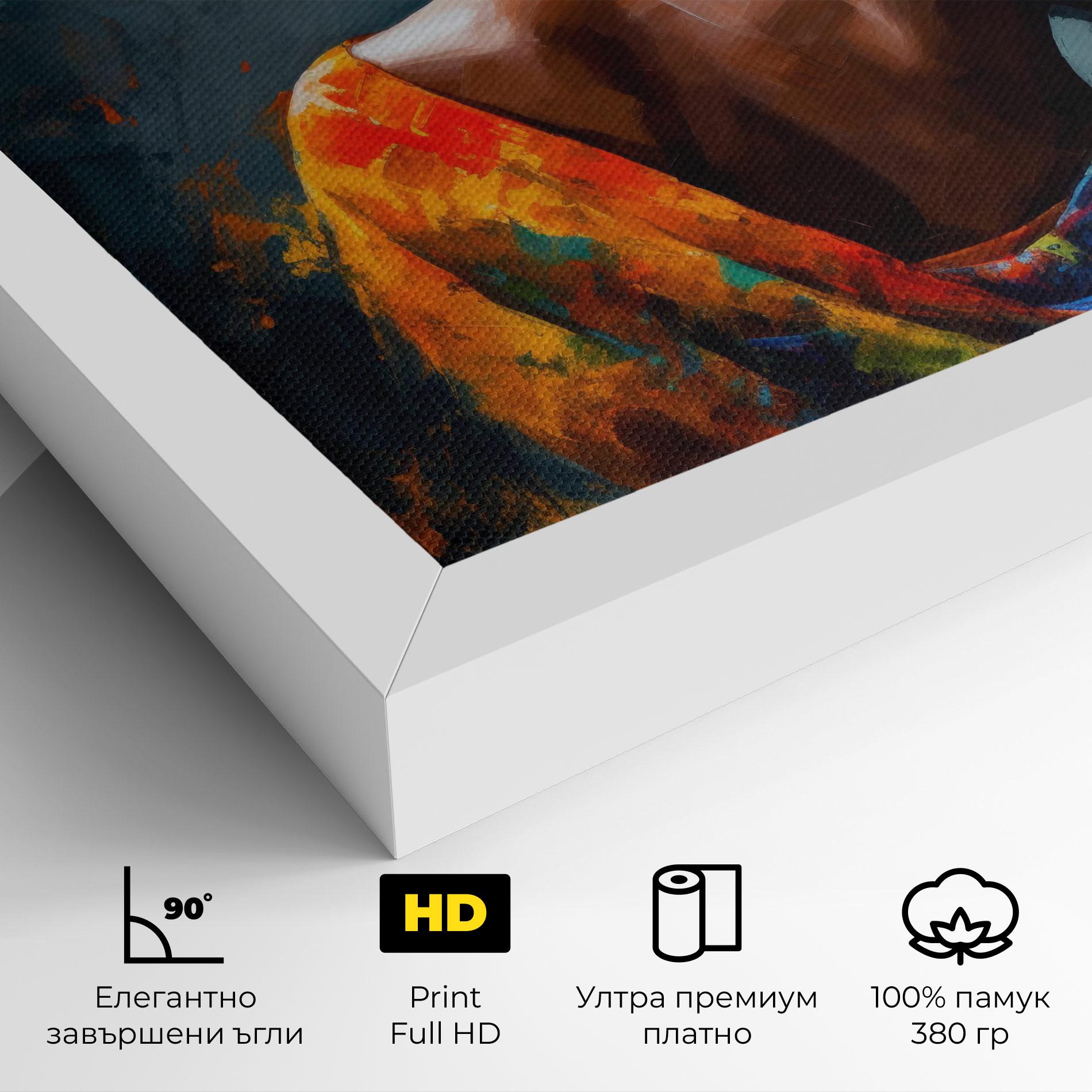 Картина на платно Colorful Turban Woman mockup 4