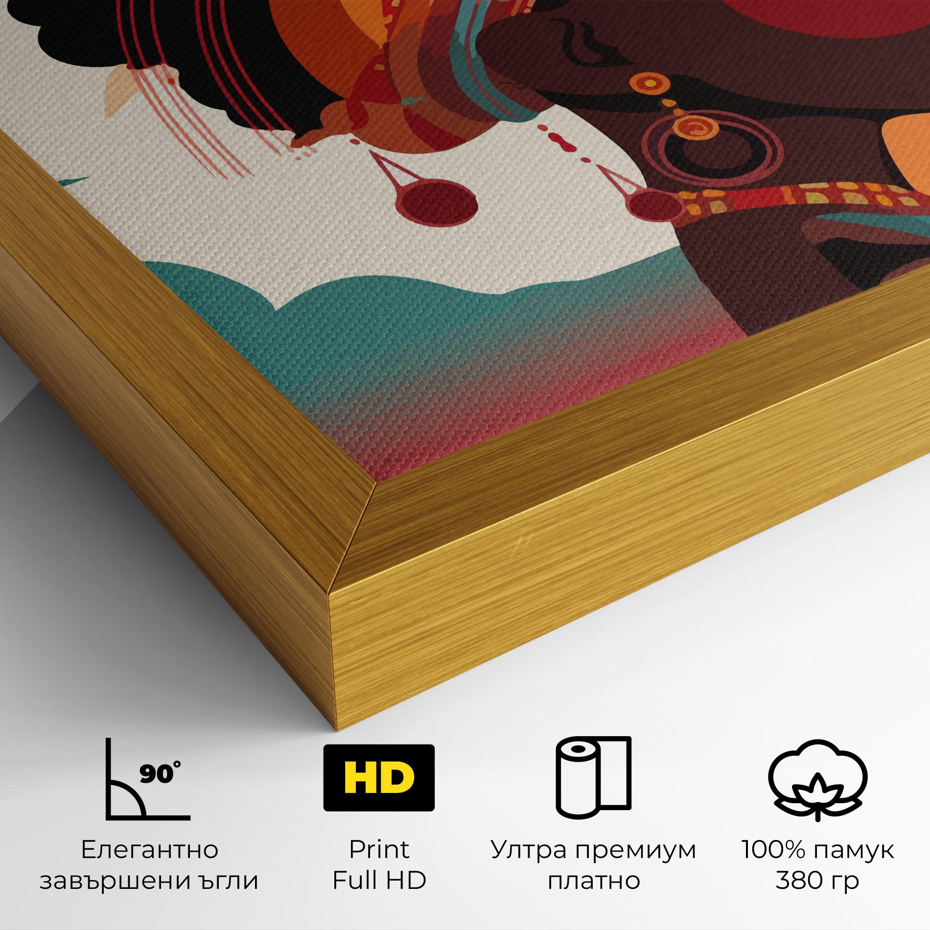 Картина на платно African Lady Art mockup 4