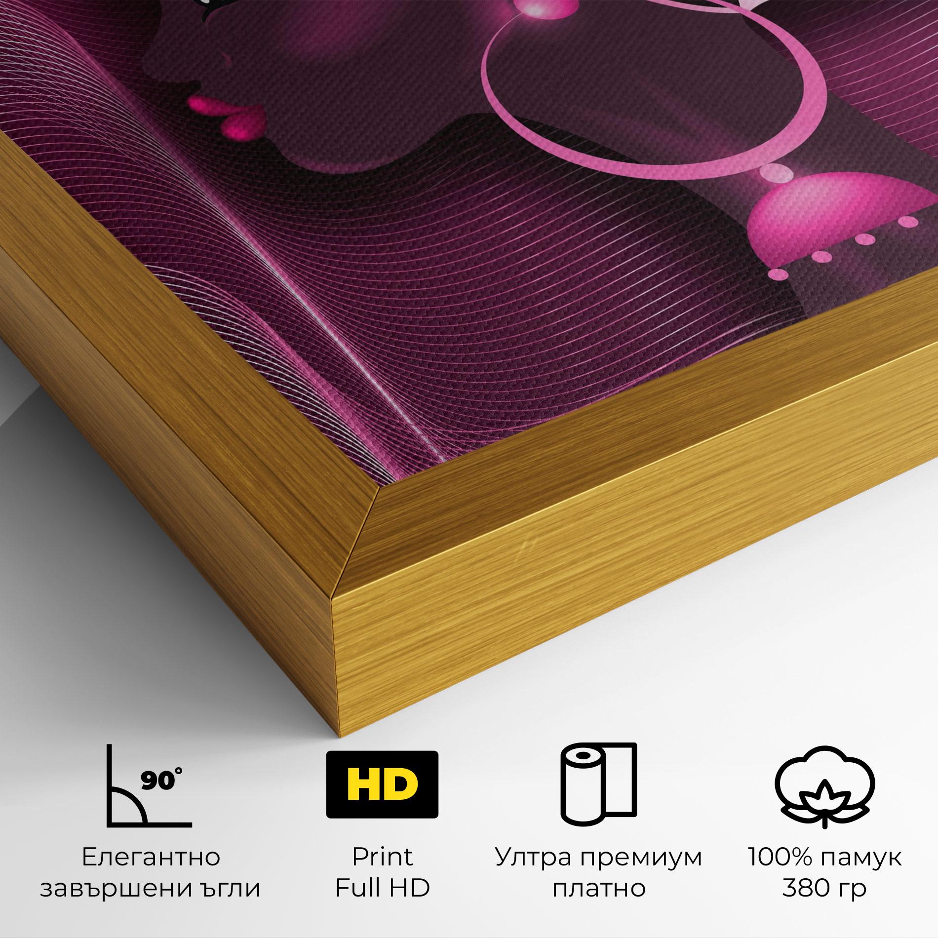 Картина на платно African Pink Woman mockup 4