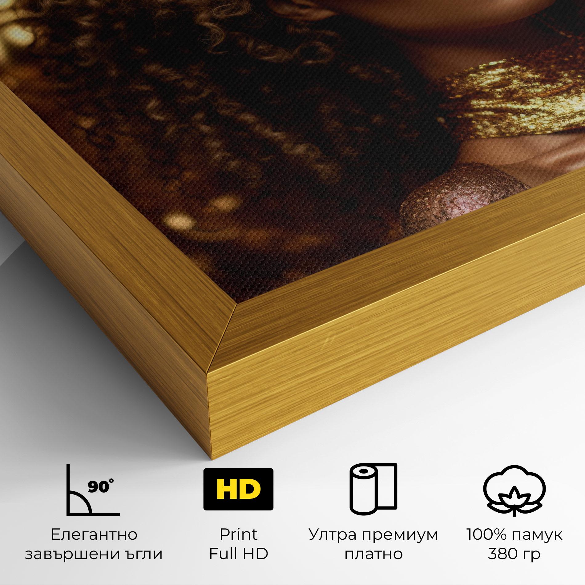 Картина на платно Radiant Bronze Goddess mockup 4