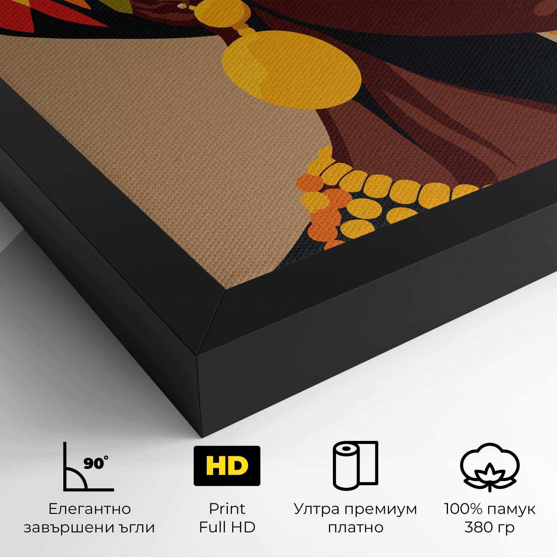 Картина на платно African Earrings mockup 4