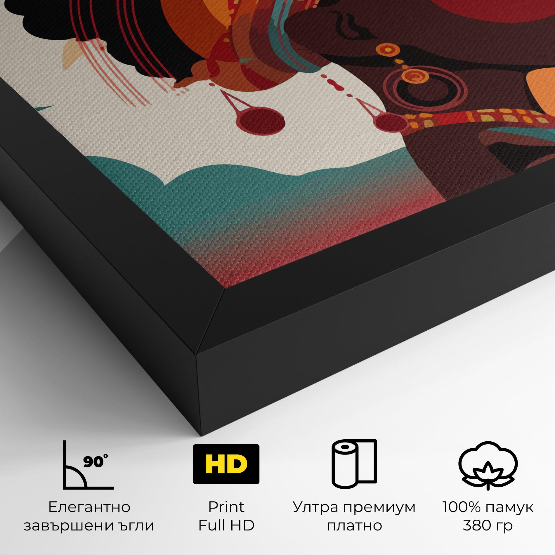Картина на платно African Lady Art mockup 4