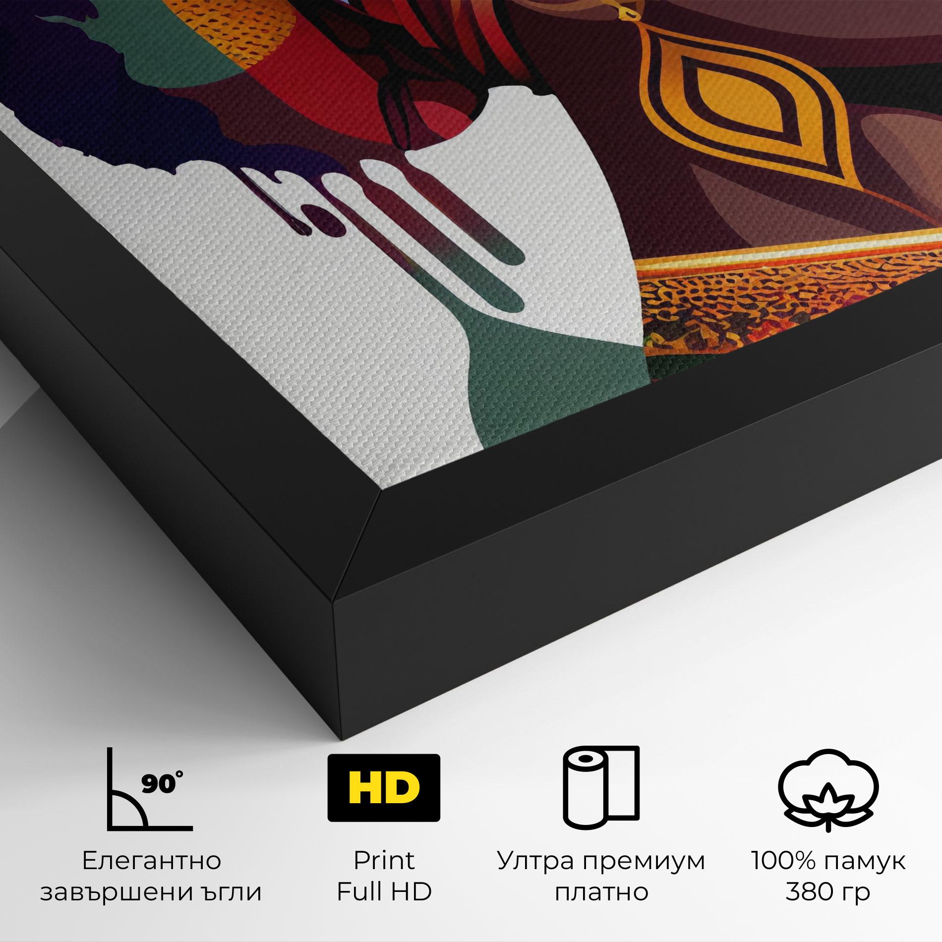 Картина на платно Colorful African mockup 4