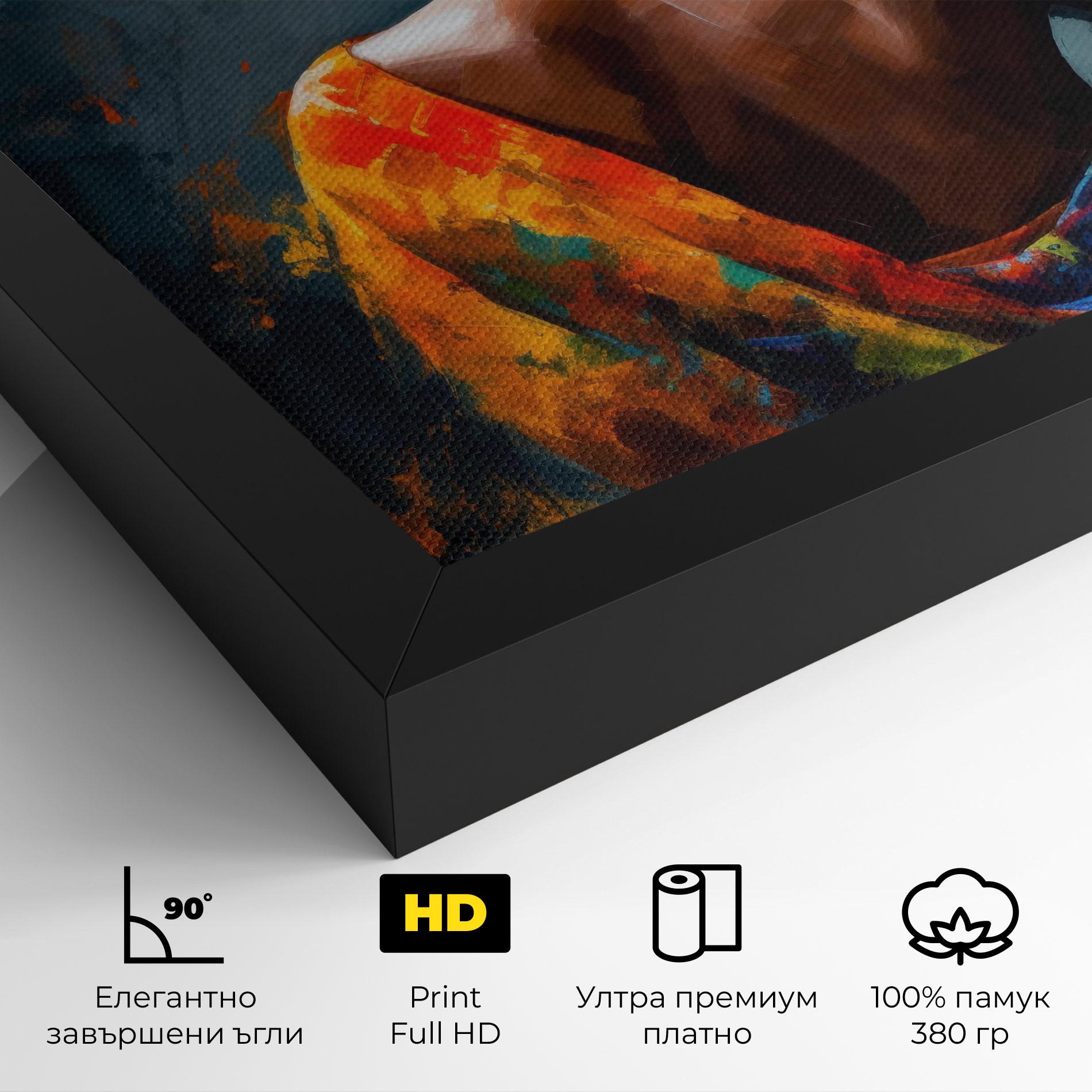 Картина на платно Colorful Turban Woman mockup 4