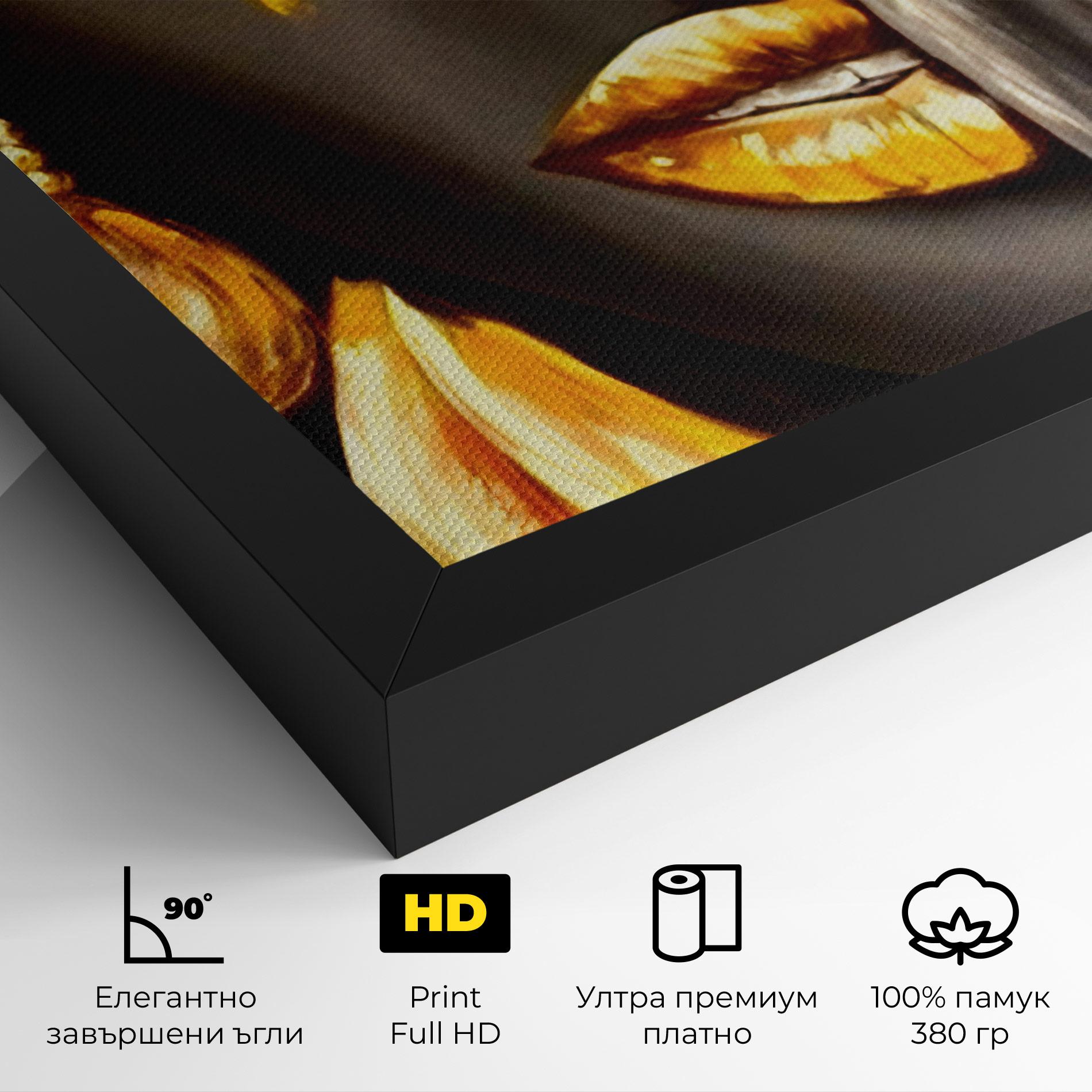 Картина на платно Golden African Women mockup 4