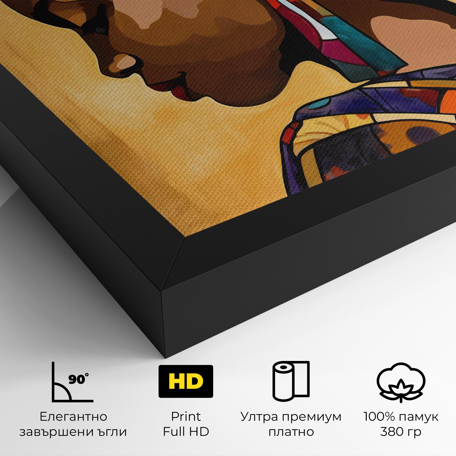 Картина на платно Headscarf Pretty Woman mockup 4