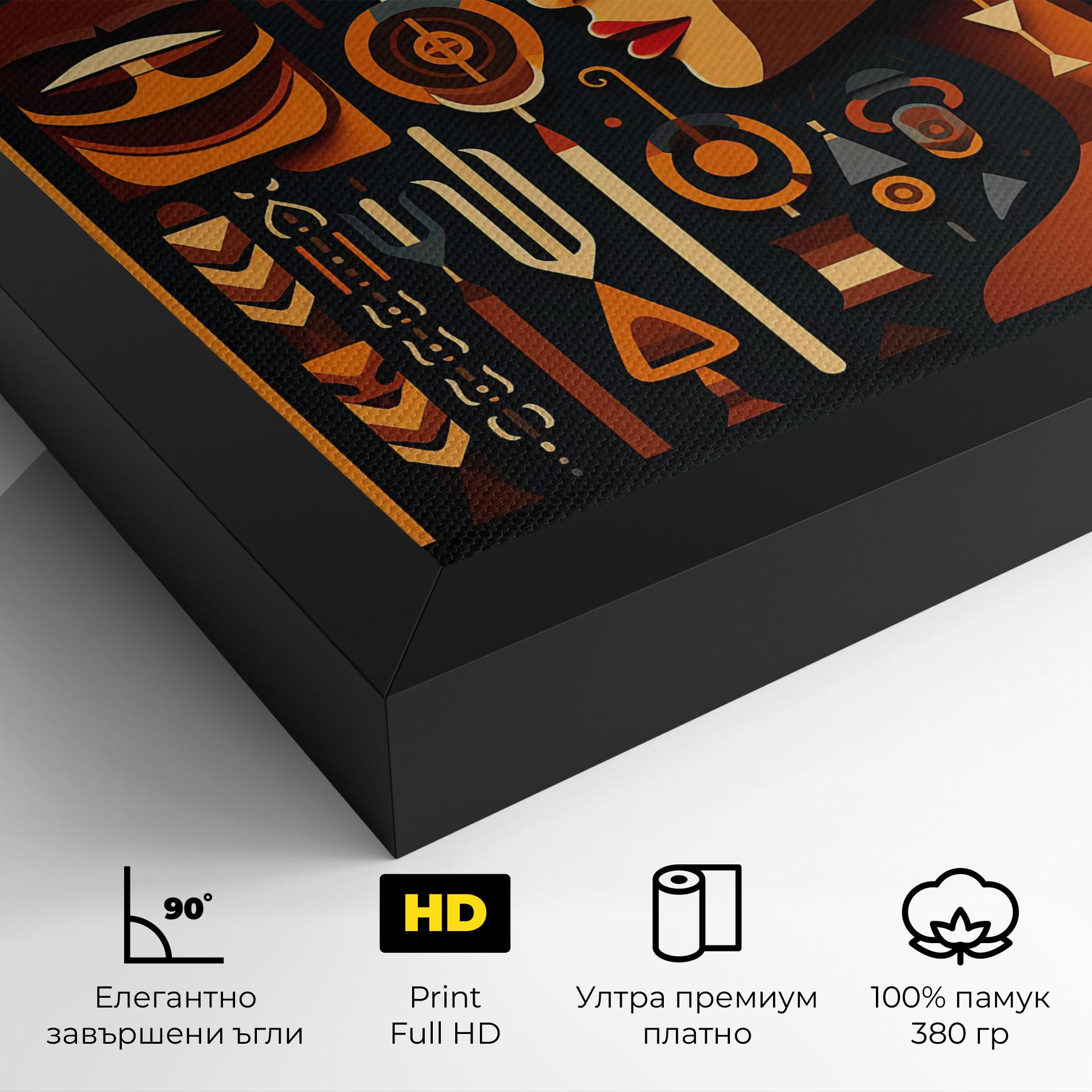 Картина на платно Old Cultural Elements mockup 4