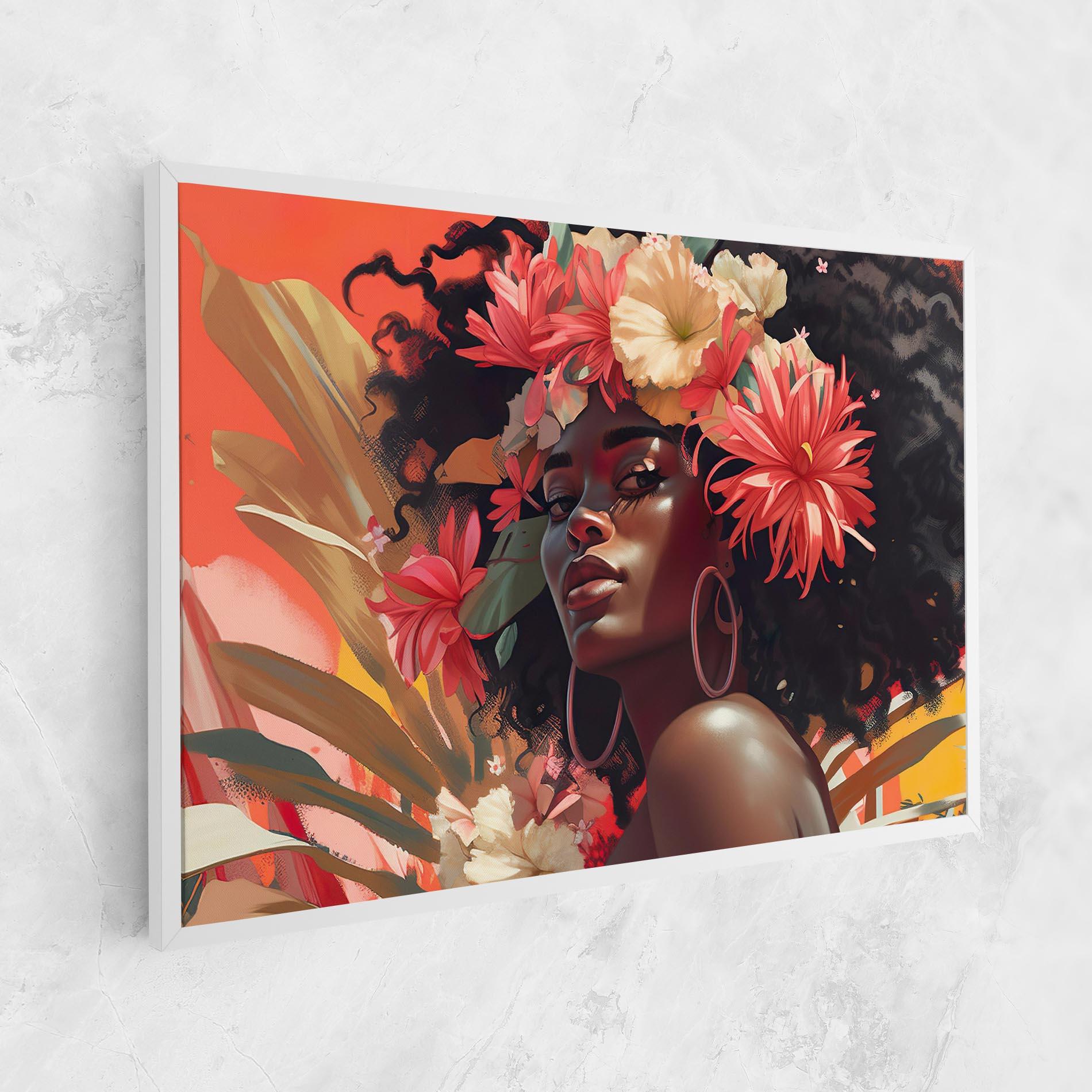 Картина на платно African Flower Woman mockup 1