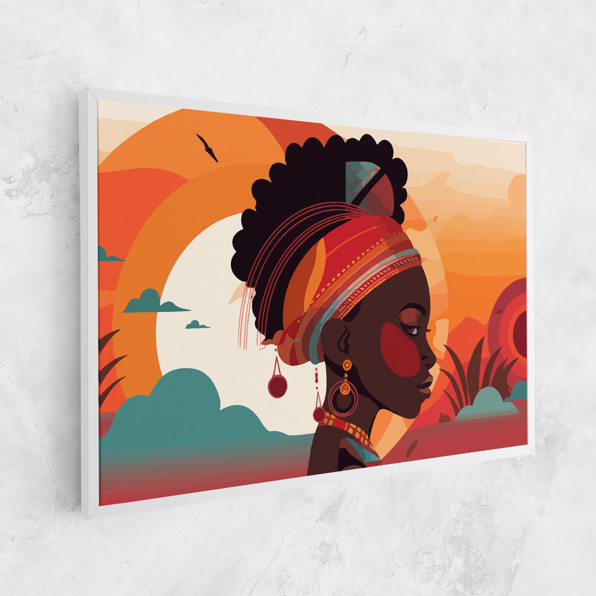 Картина на платно African Lady Art mockup 1