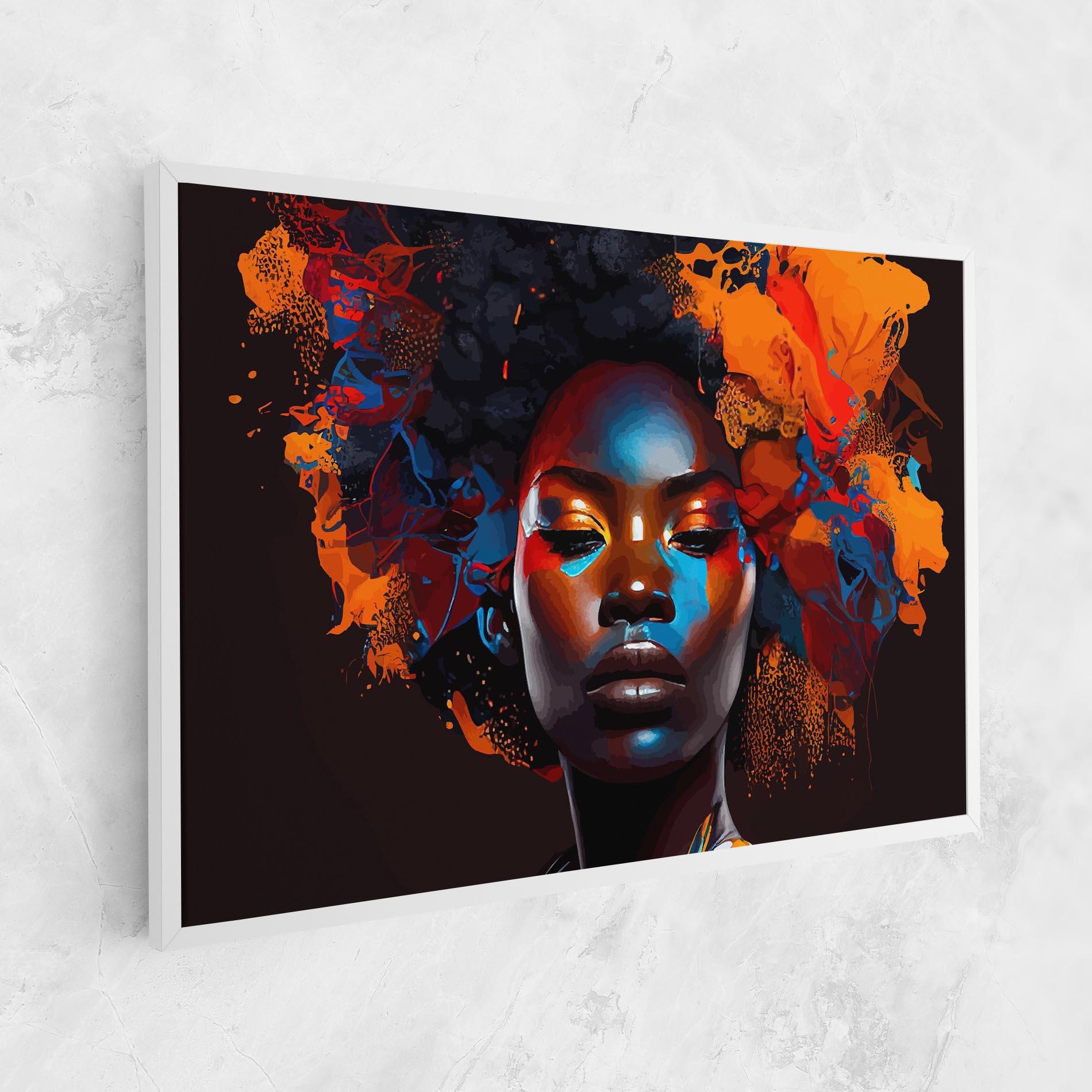 Картина на платно Africat Yellow Hair mockup 1