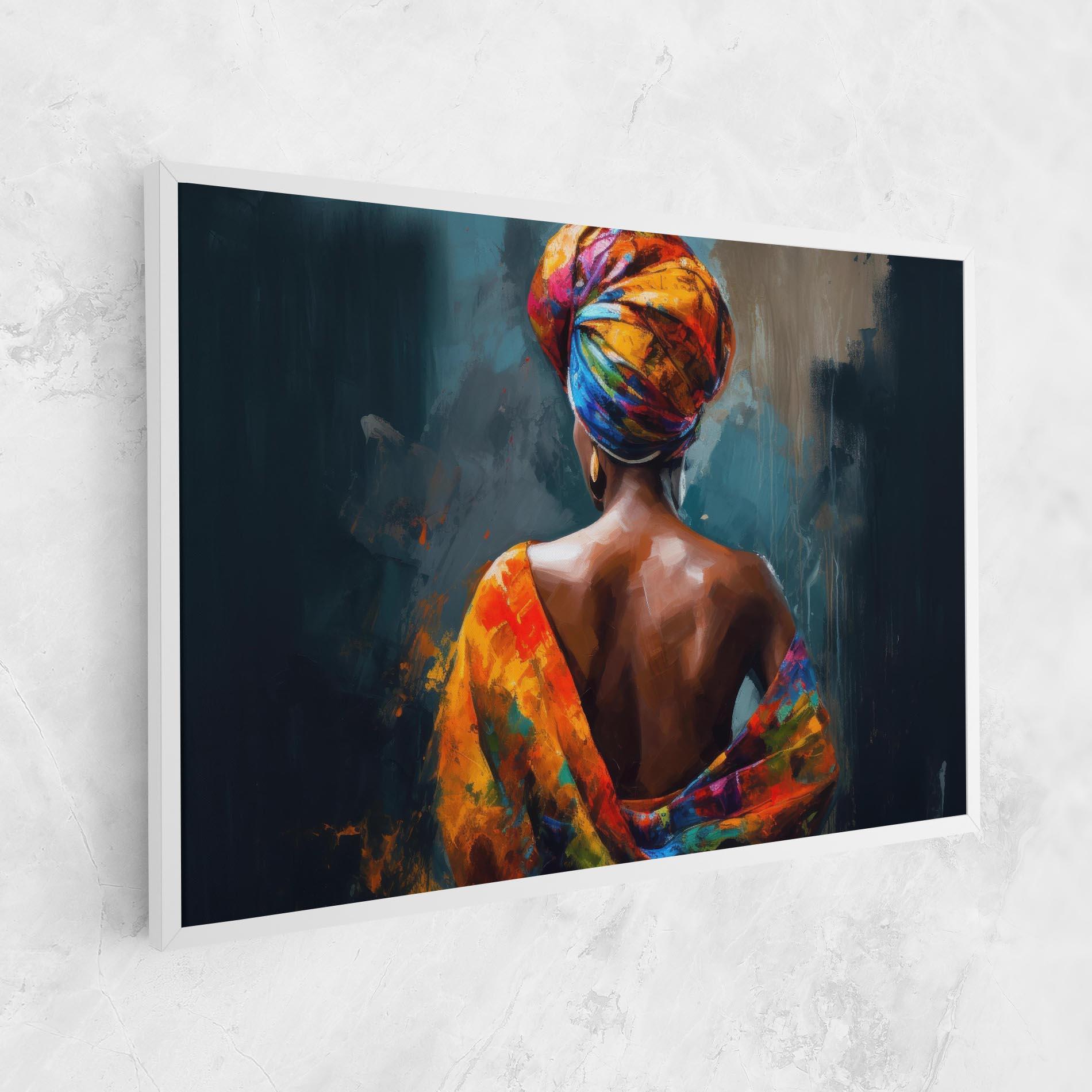 Картина на платно Colorful Turban Woman mockup 1