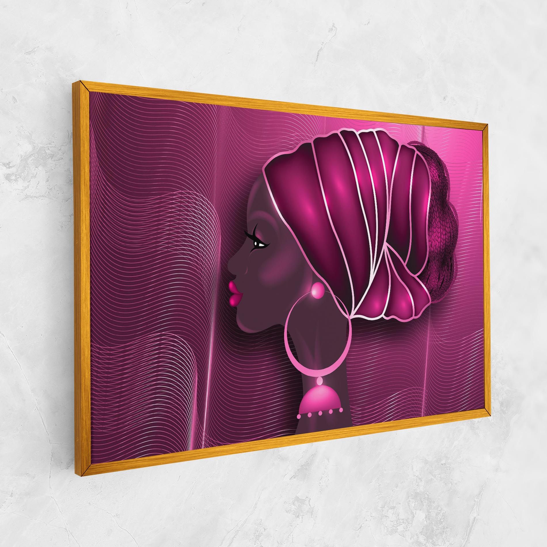 African Pink Woman mockup 1