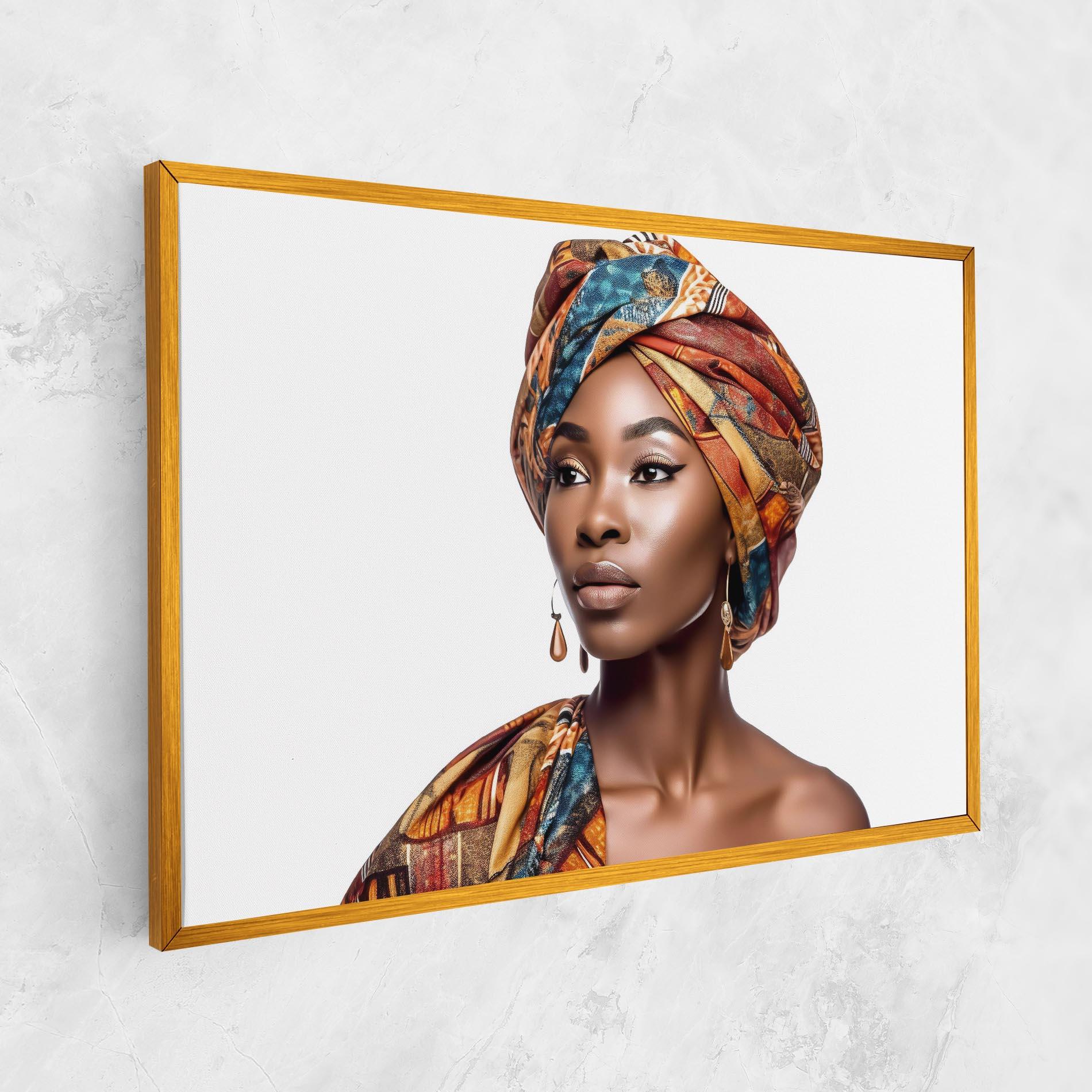Картина на платно African Woman Turban mockup 1