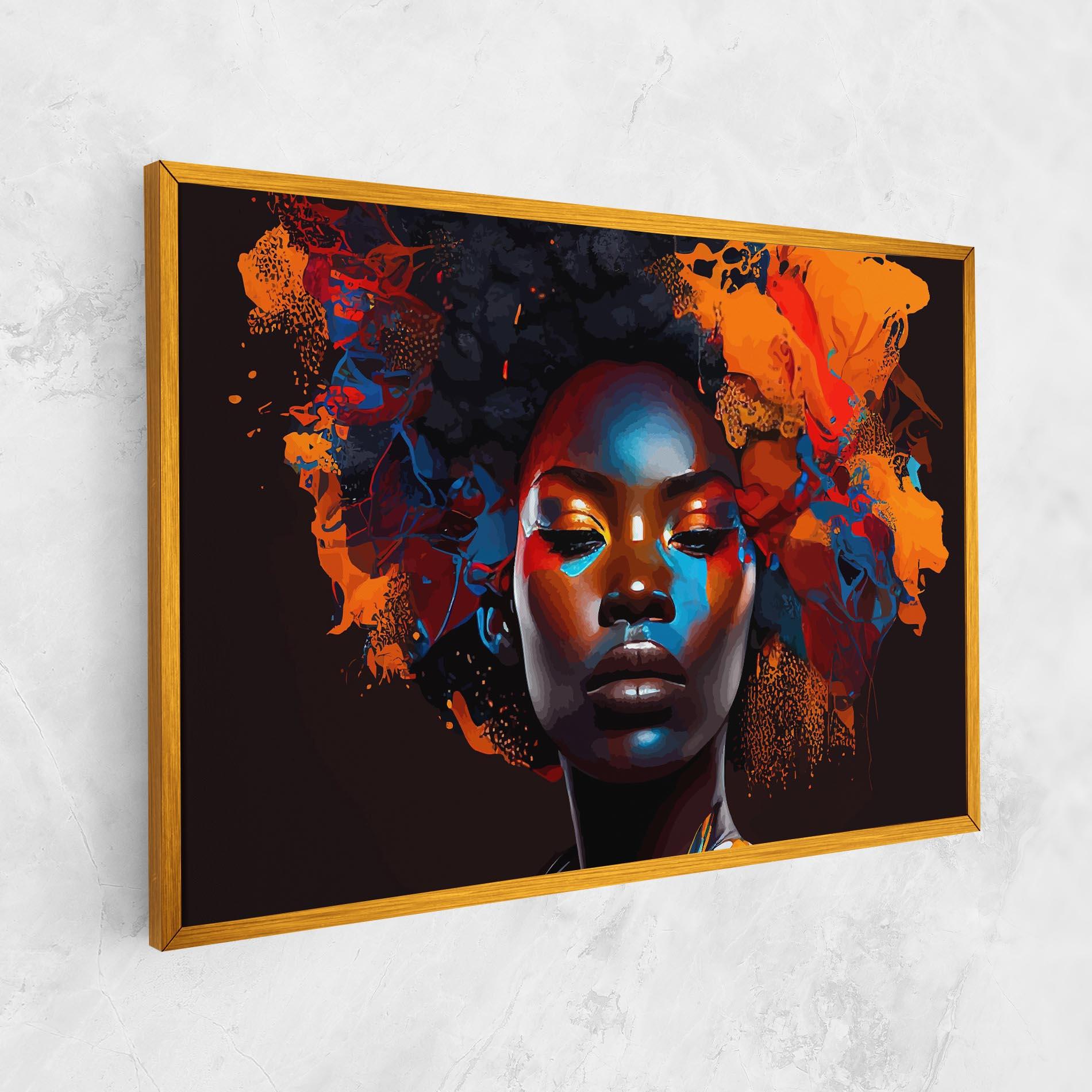 Картина на платно Africat Yellow Hair mockup 1