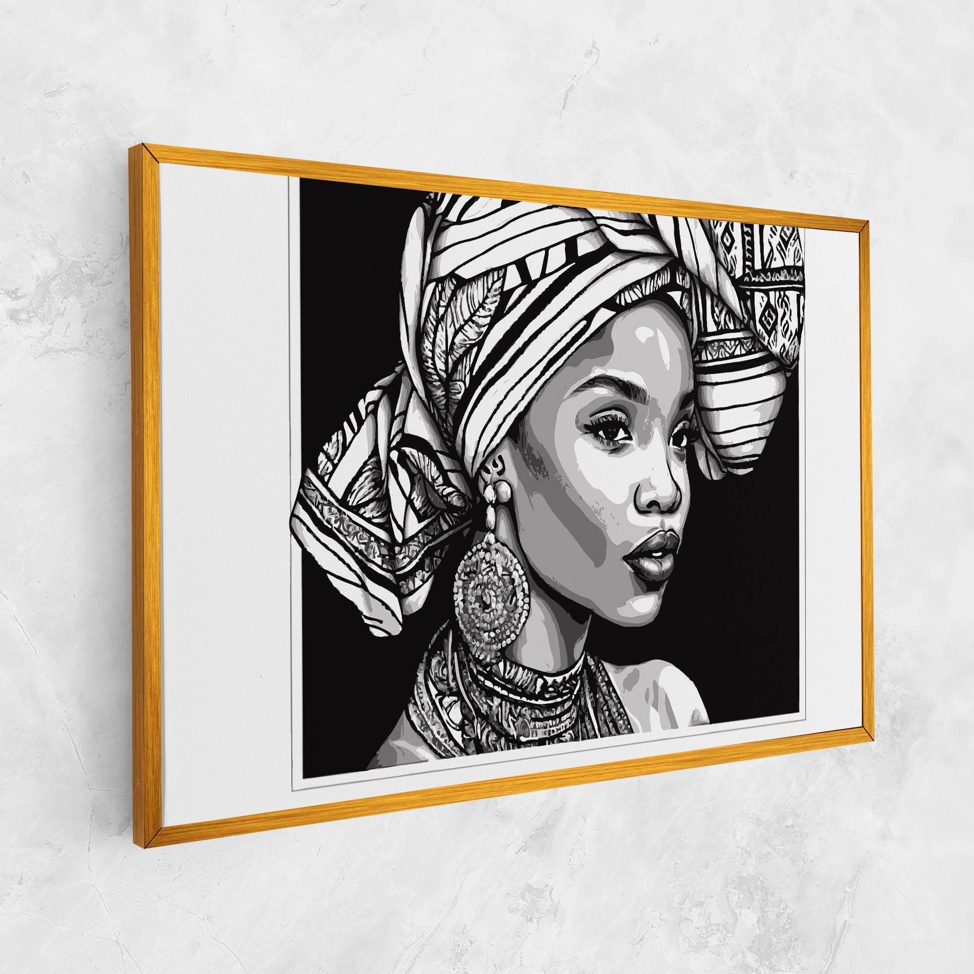 Beautiful African Lady mockup 1