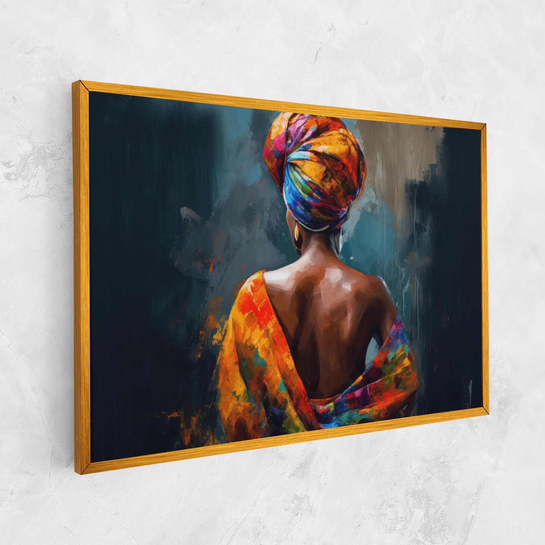 Colorful Turban Woman mockup 1