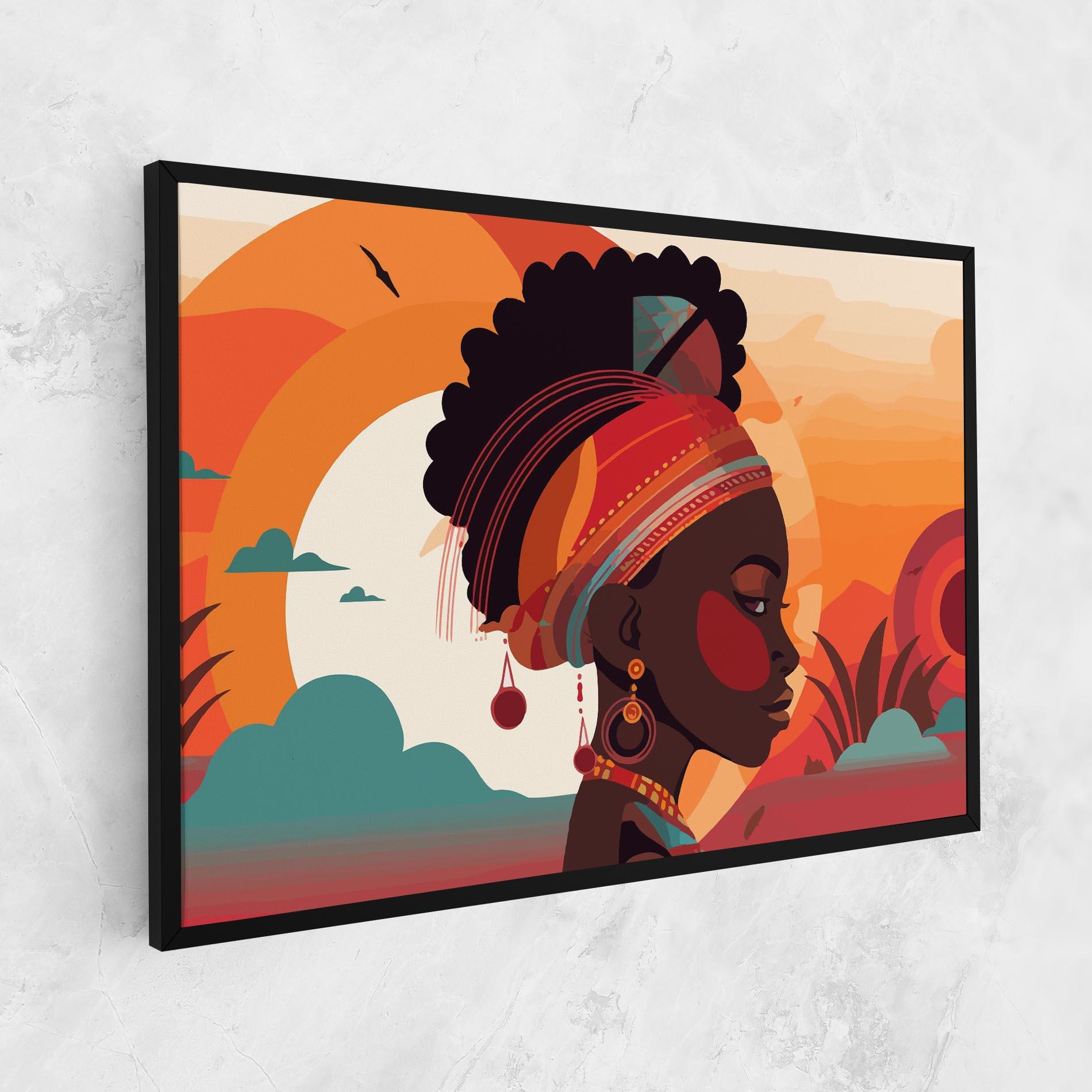 Картина на платно African Lady Art mockup 1