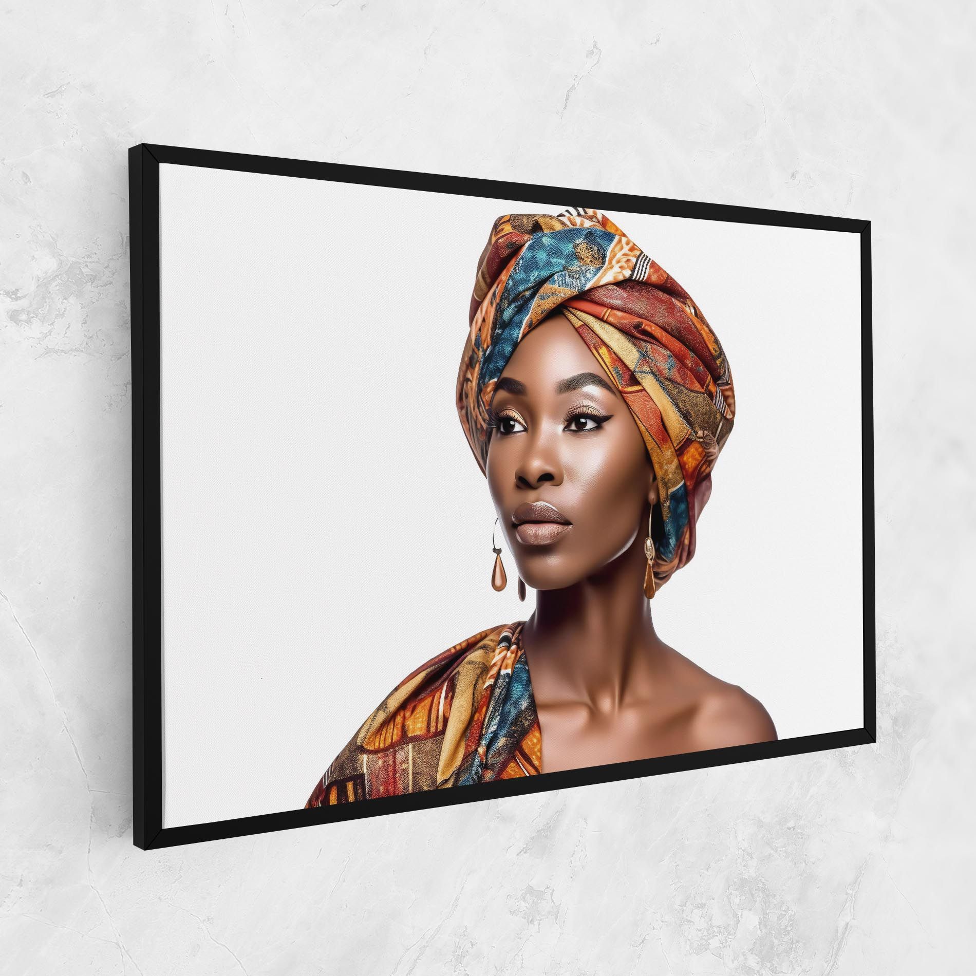 African Woman Turban mockup 1