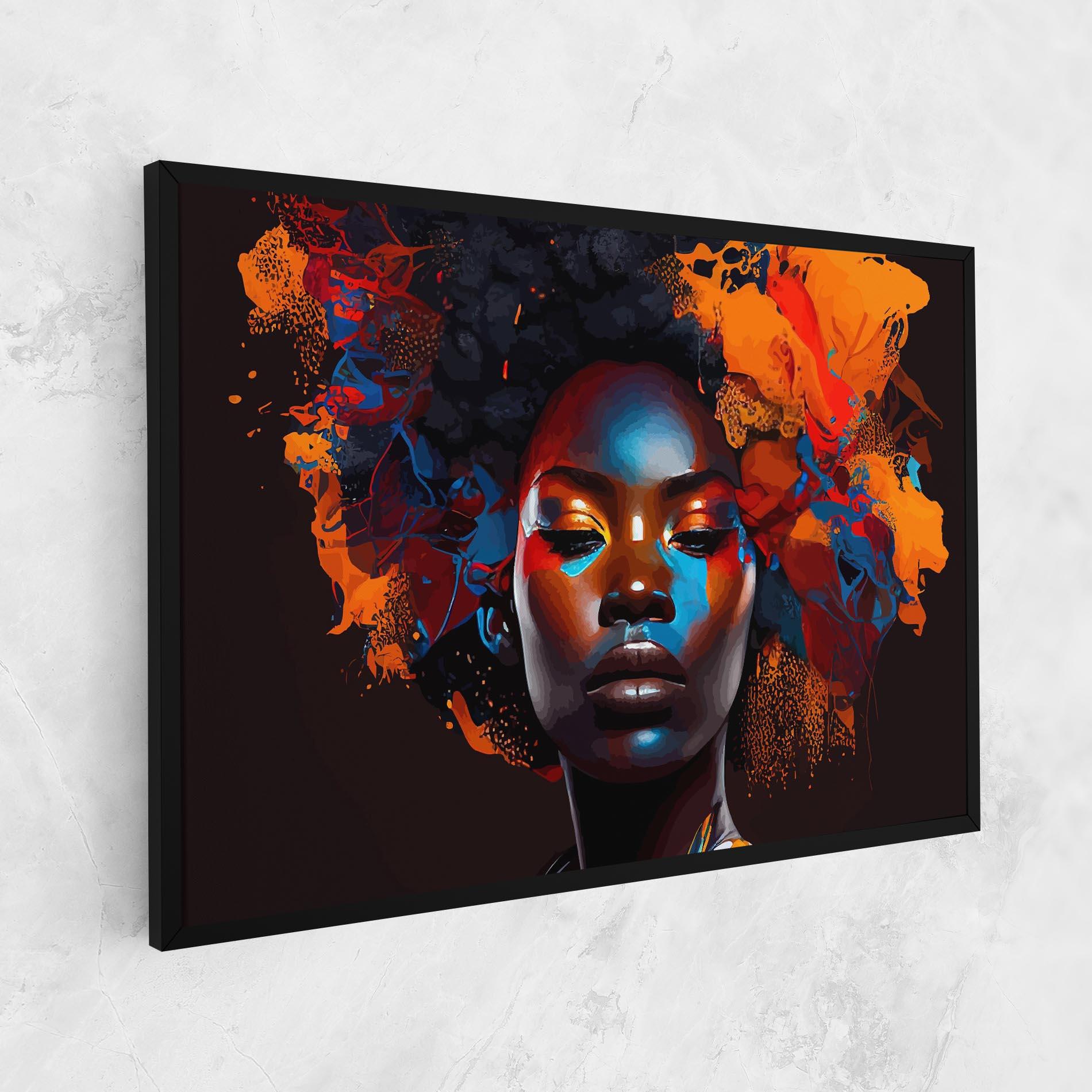 Картина на платно Africat Yellow Hair mockup 1