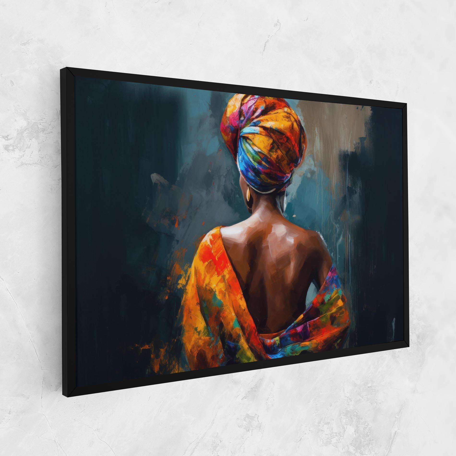 Картина на платно Colorful Turban Woman mockup 1