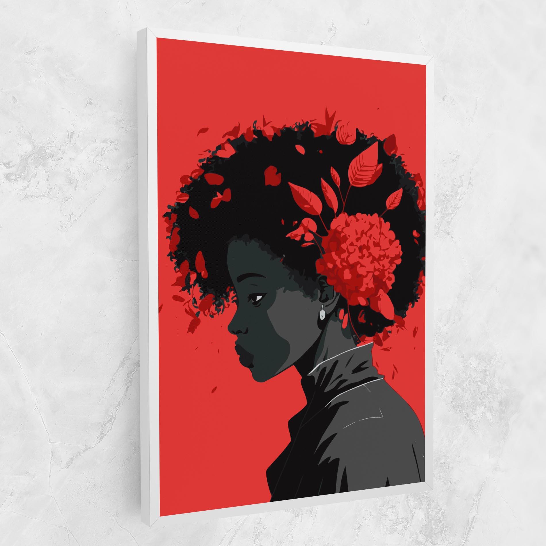 Картина на платно African Red Flower mockup 1