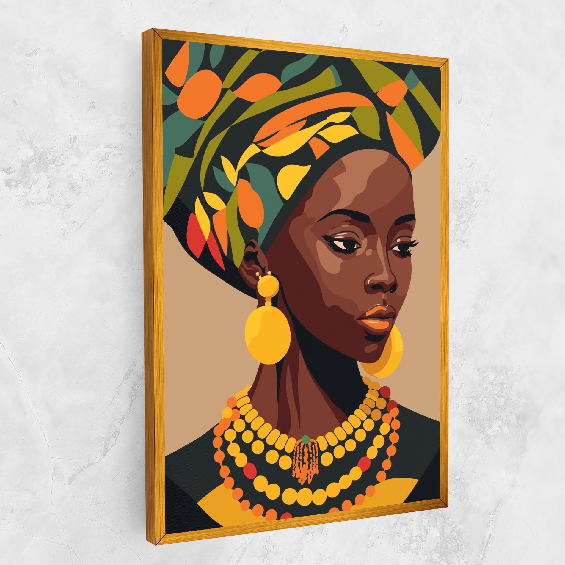 Картина на платно African Earrings mockup 1