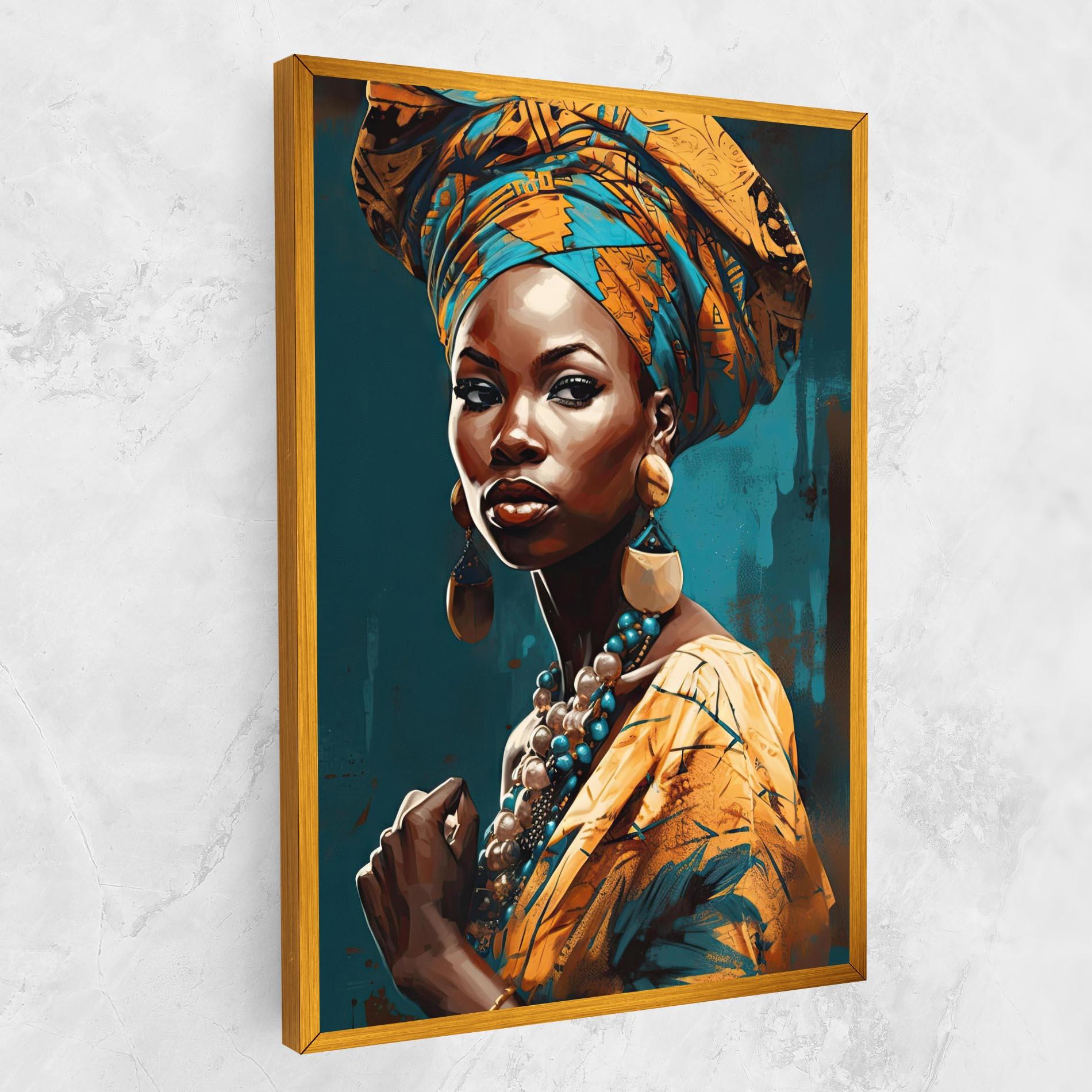 Картина на платно Azure Chic Woman mockup 1