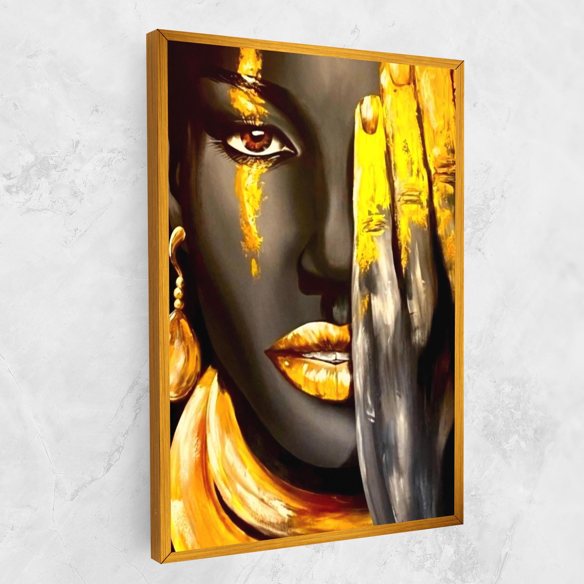 Картина на платно Golden African Women mockup 1