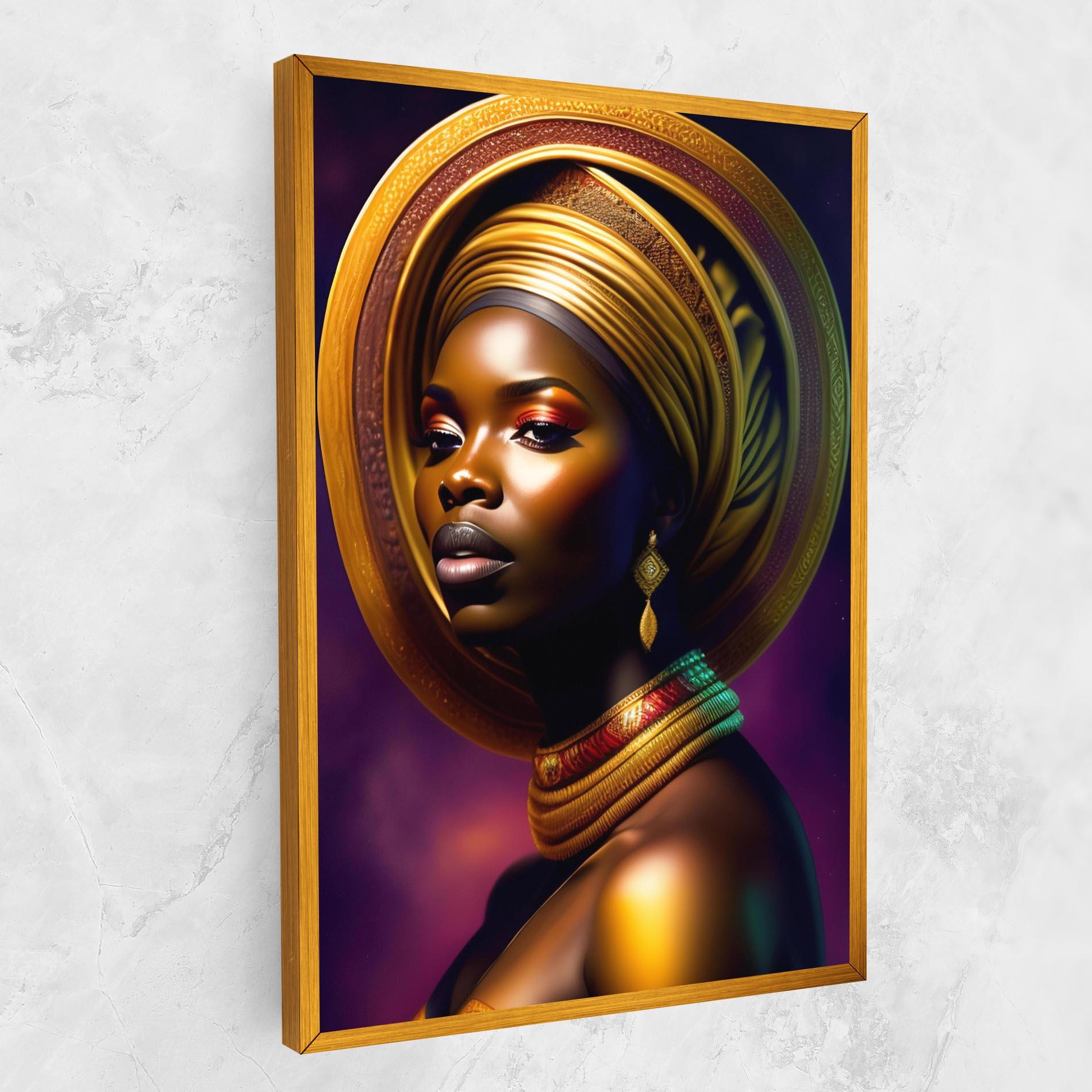 Картина на платно Golden Crown Woman mockup 1