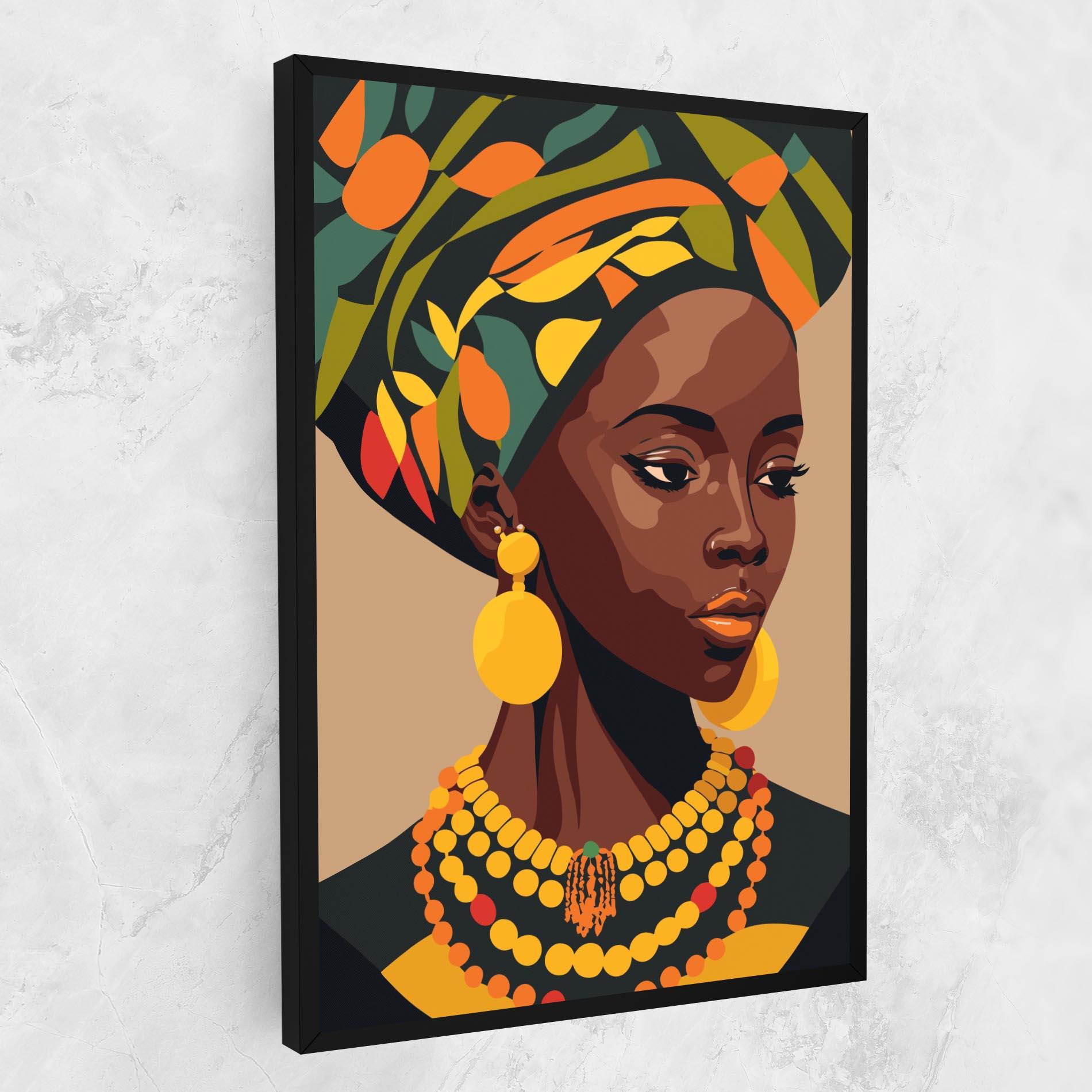 Картина на платно African Earrings mockup 1