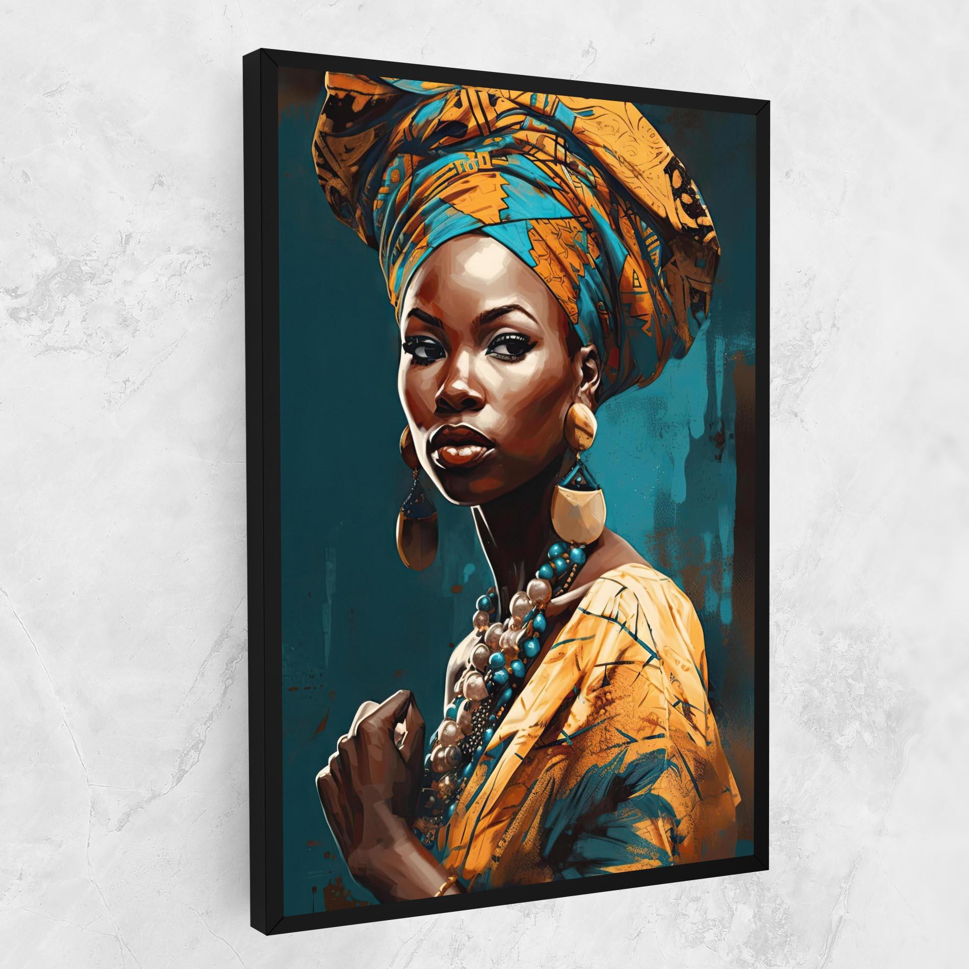 Картина на платно Azure Chic Woman mockup 1