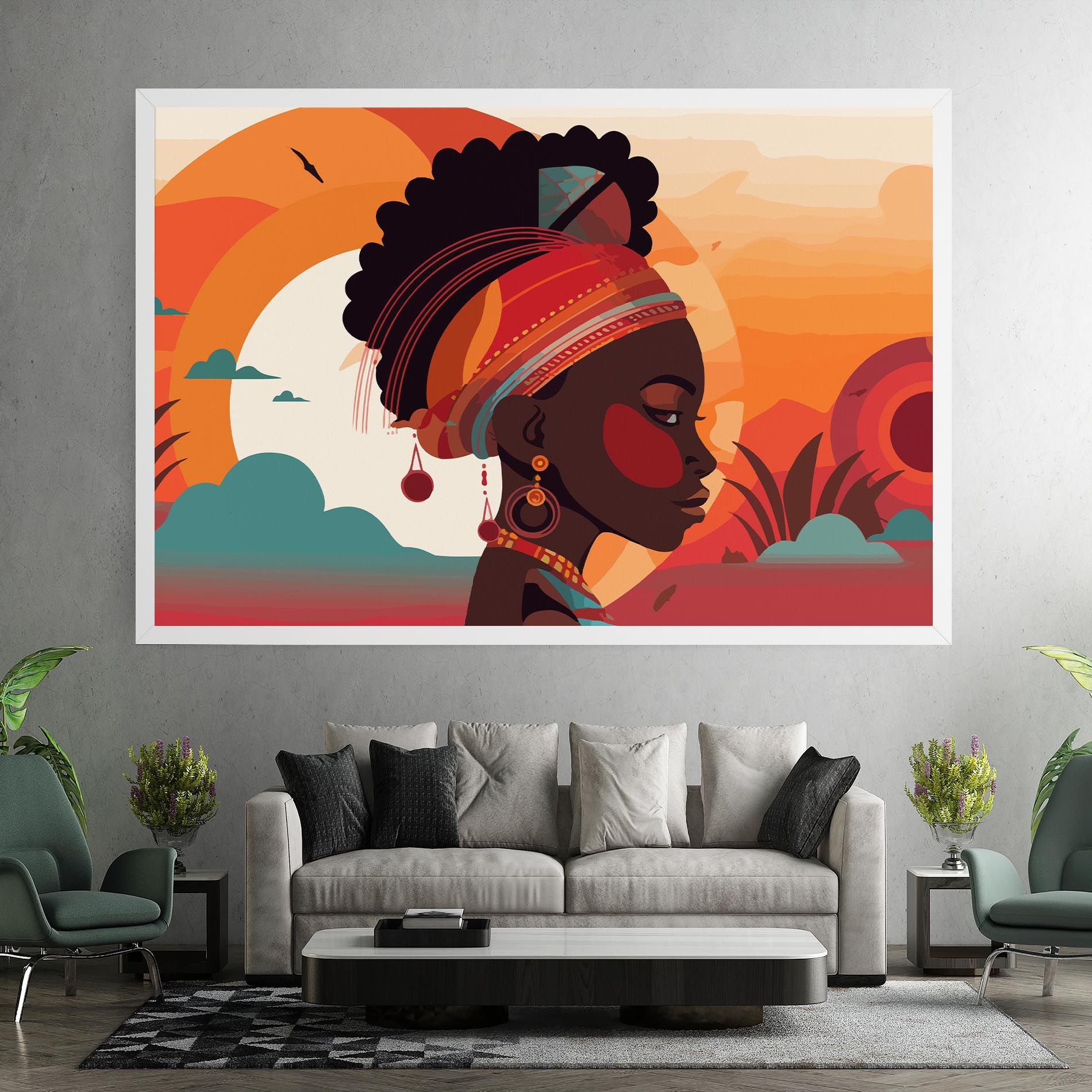 African Lady Art mockup 7