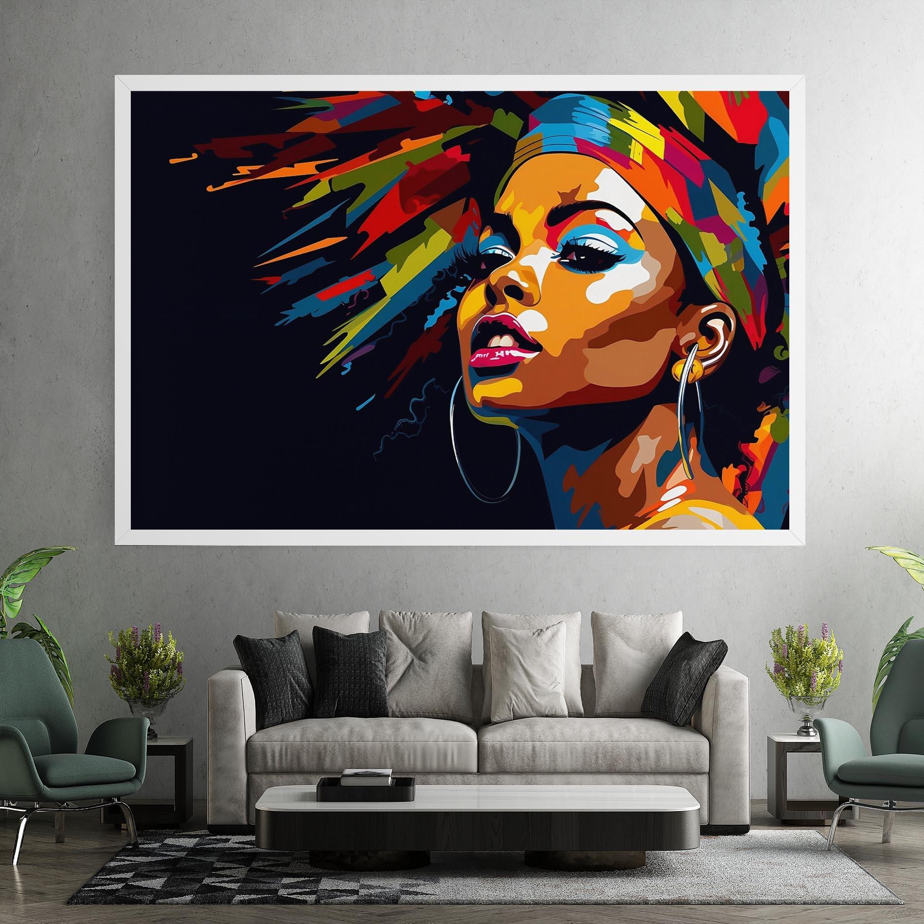 Картина на платно African Woman Portrait mockup 7