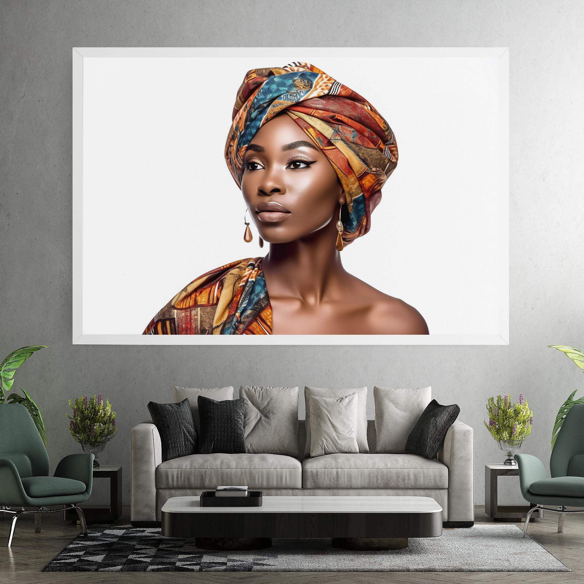 Картина на платно African Woman Turban mockup 7