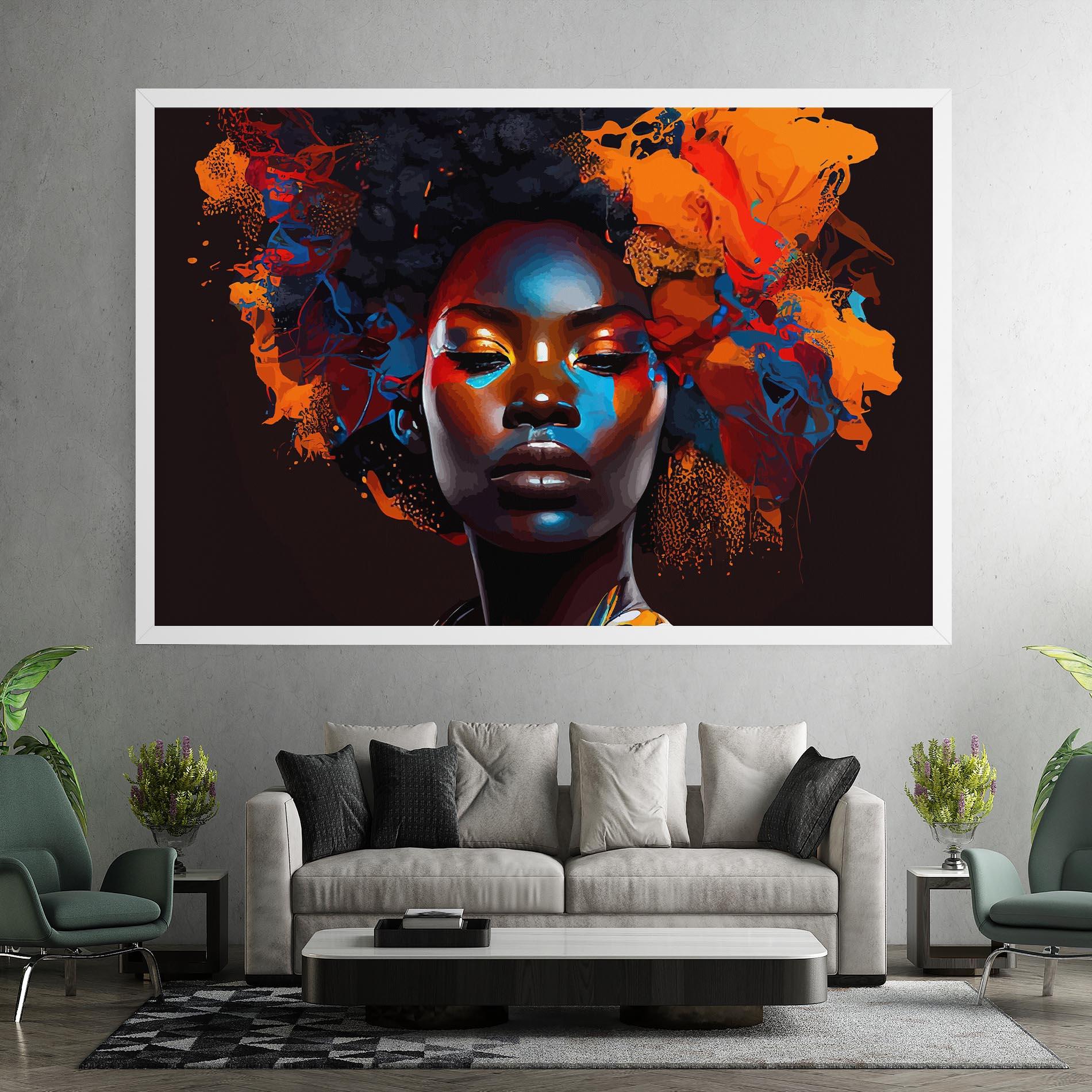 Картина на платно Africat Yellow Hair mockup 7